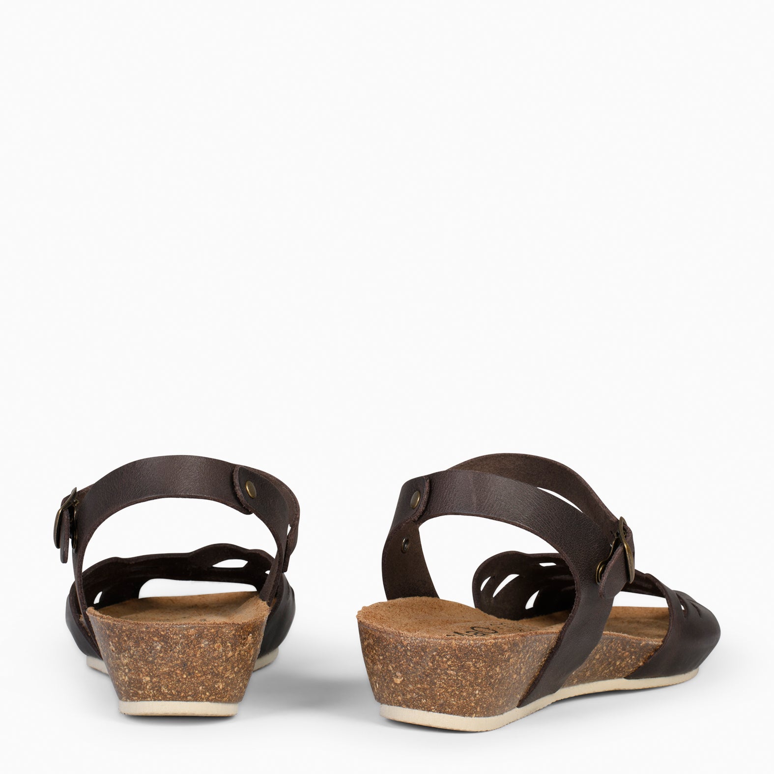 ALOE – BROWN BIO sandals with wedge