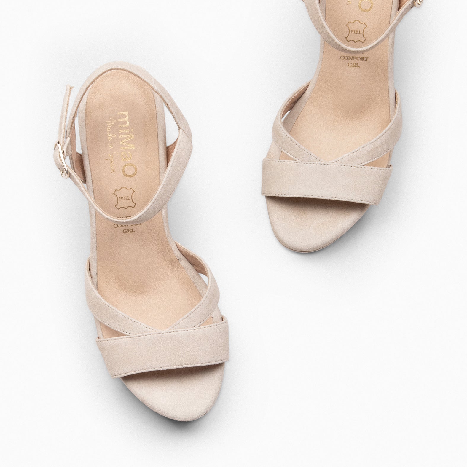 PARIS – BEIGE high heel sandal with platform