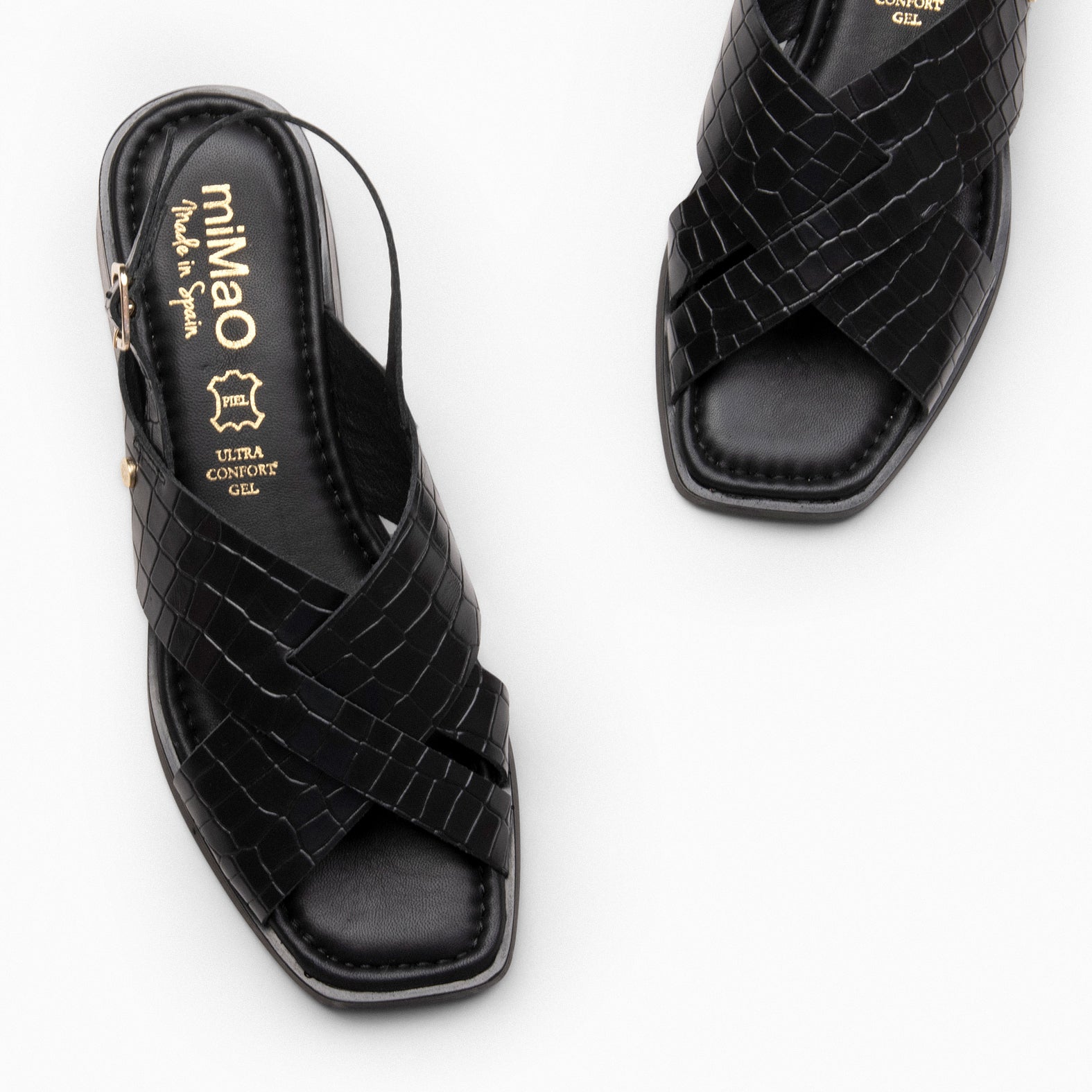 BETANIA - BLACK Flat Sandals
