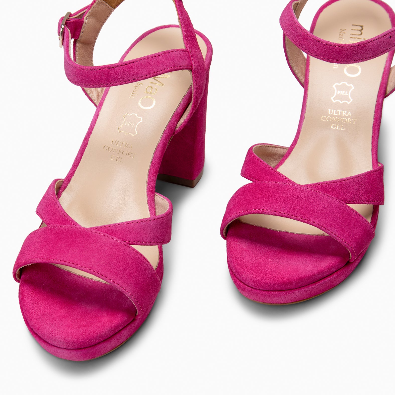 PARIS – Sandalias de fiesta con tacón alto y plataforma FUCSIA - miMaO ®
