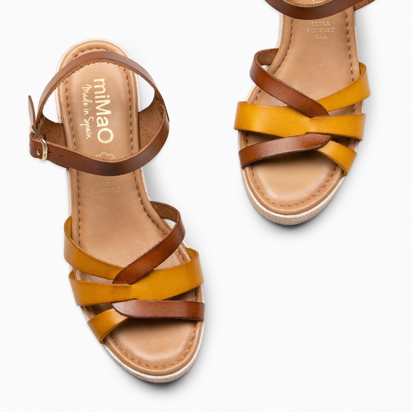 LARISA - CAMEL Platform Sandals