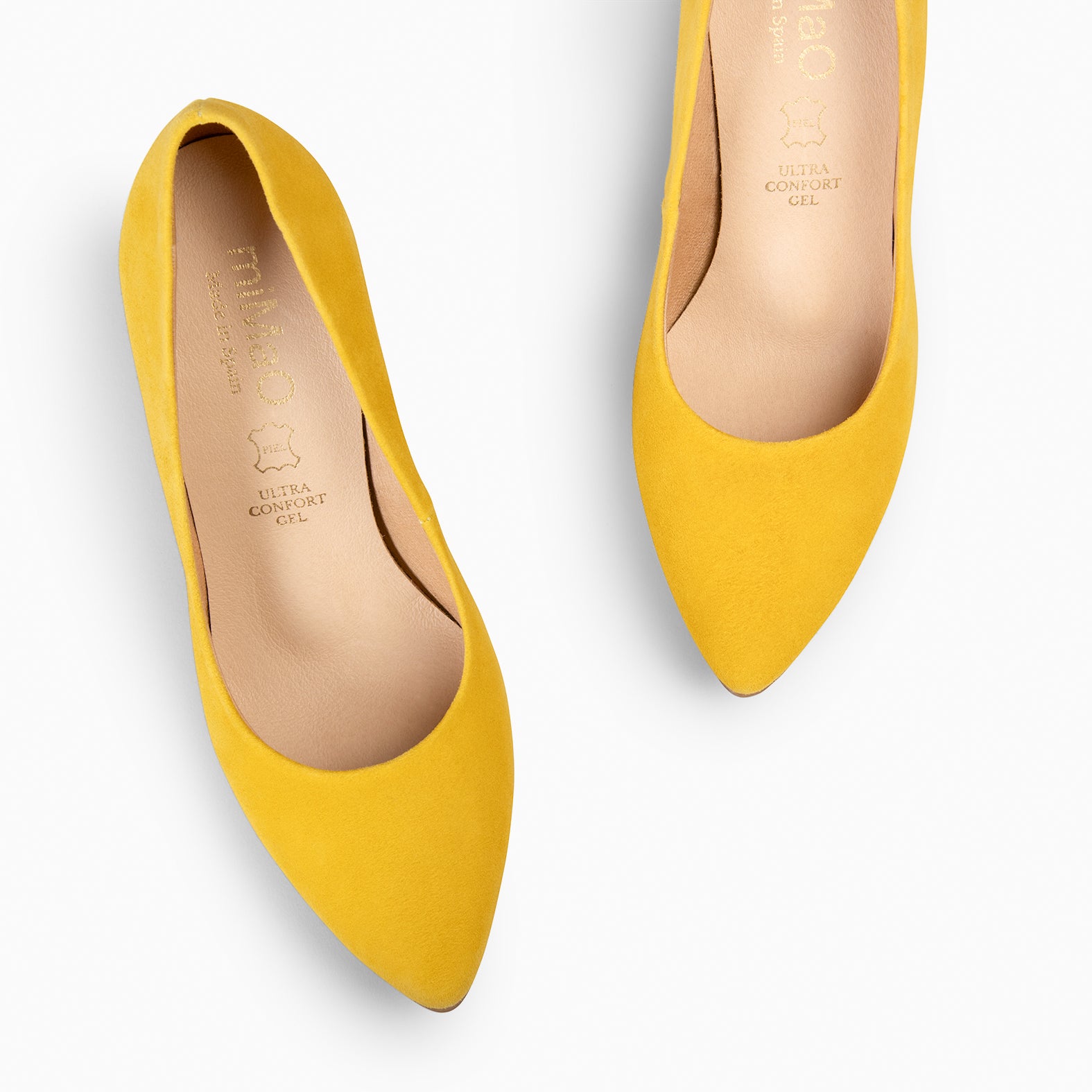 URBAN – Zapatos de tacón alto de ante AMARILLO - miMaO ®