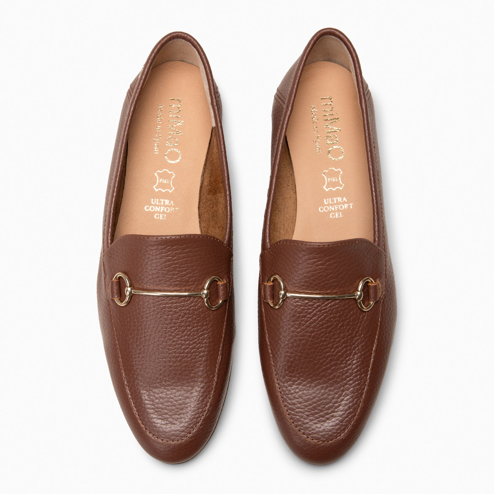 STYLE – Mocassins rasos com adorno metalizado COURO