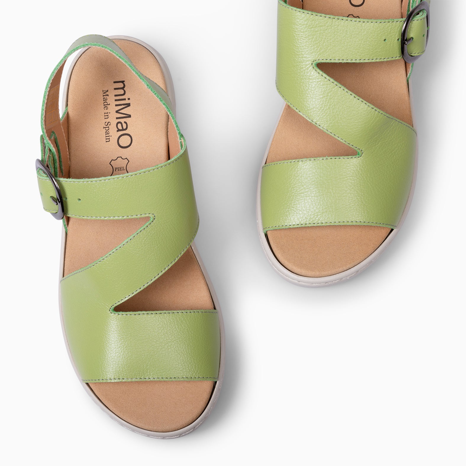 NATURA - GREEN SANDALS WITH REMOVABLE INSOLE