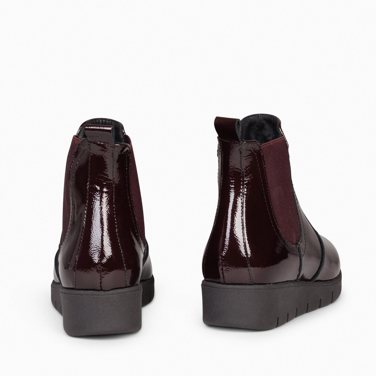 Burgundy on sale wedge boots