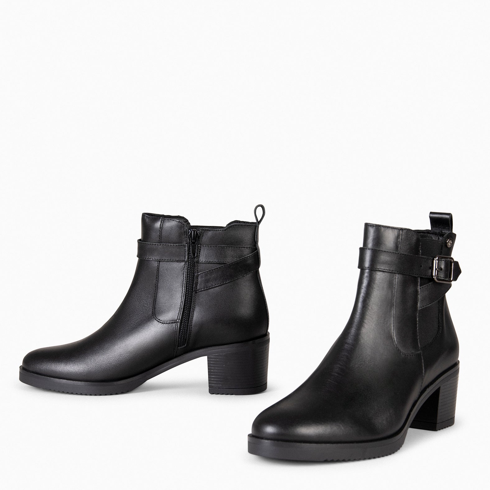 LEMY - Bottines élégantes en cuir NOIR