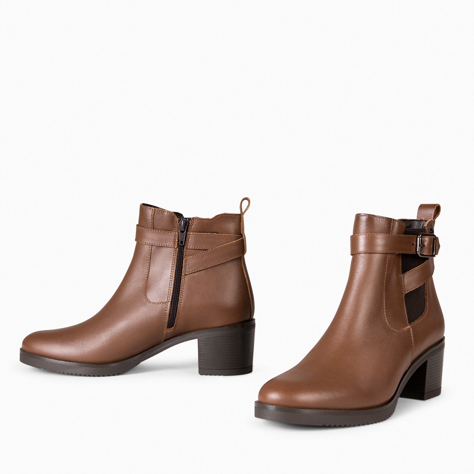 LEMY – BROWN Nappa Booties