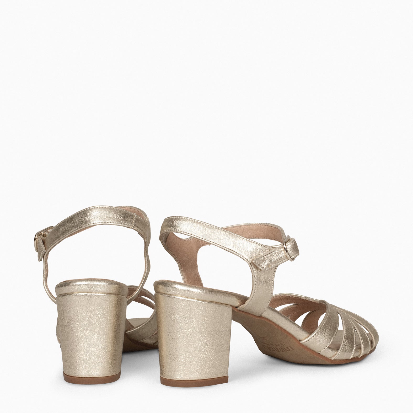 MUSE – GOLDEN block heel sandals