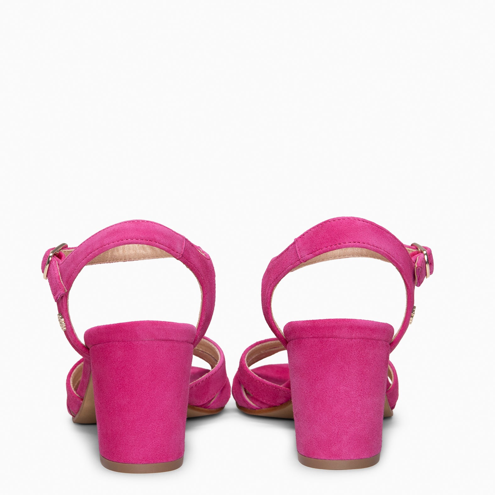 MUSA – Sandalias de Tacón ancho FUCSIA