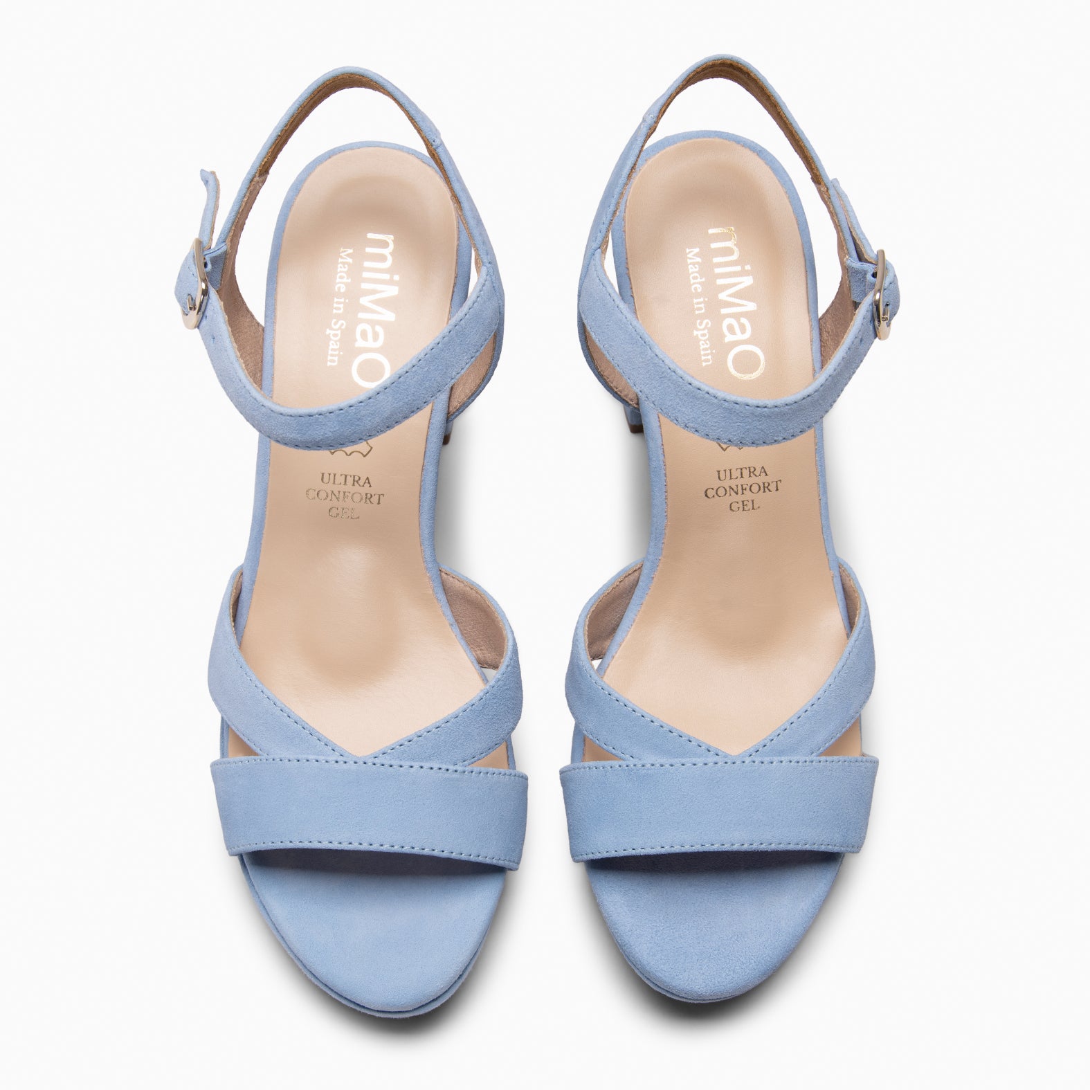 PARIS – Sandalias de fiesta con tacón alto y plataforma AZUL CLARO - miMaO ®