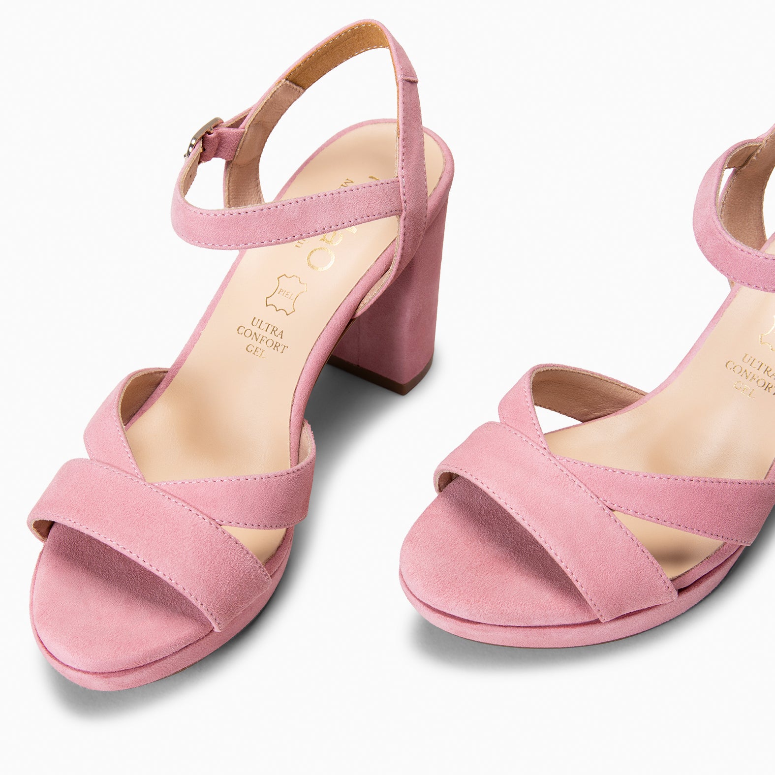 PARIS – Sandalias de fiesta con tacón alto y plataforma ROSA - miMaO ®