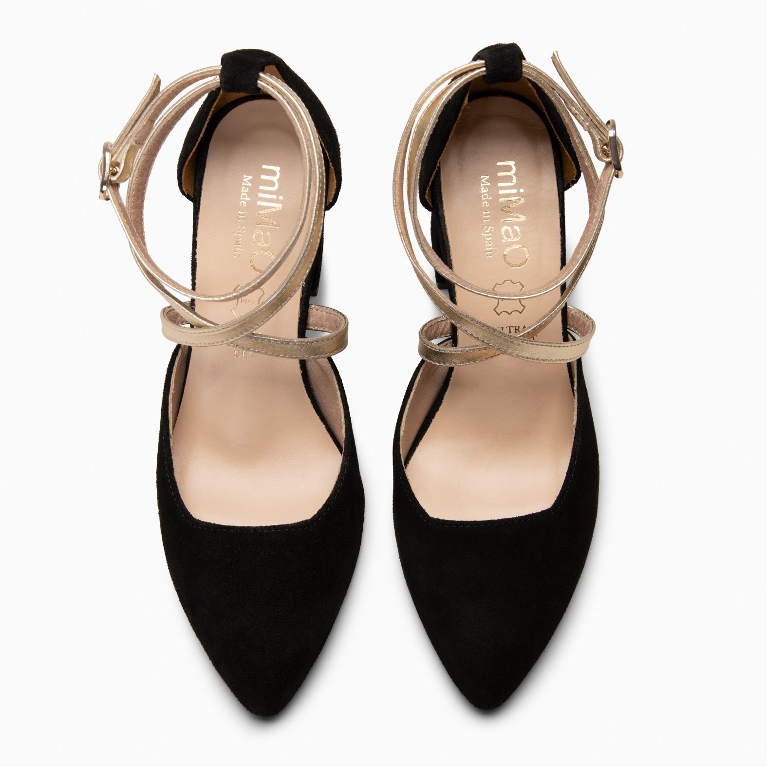 ARIEL - Zapato de tacón ancho NEGRO METAL