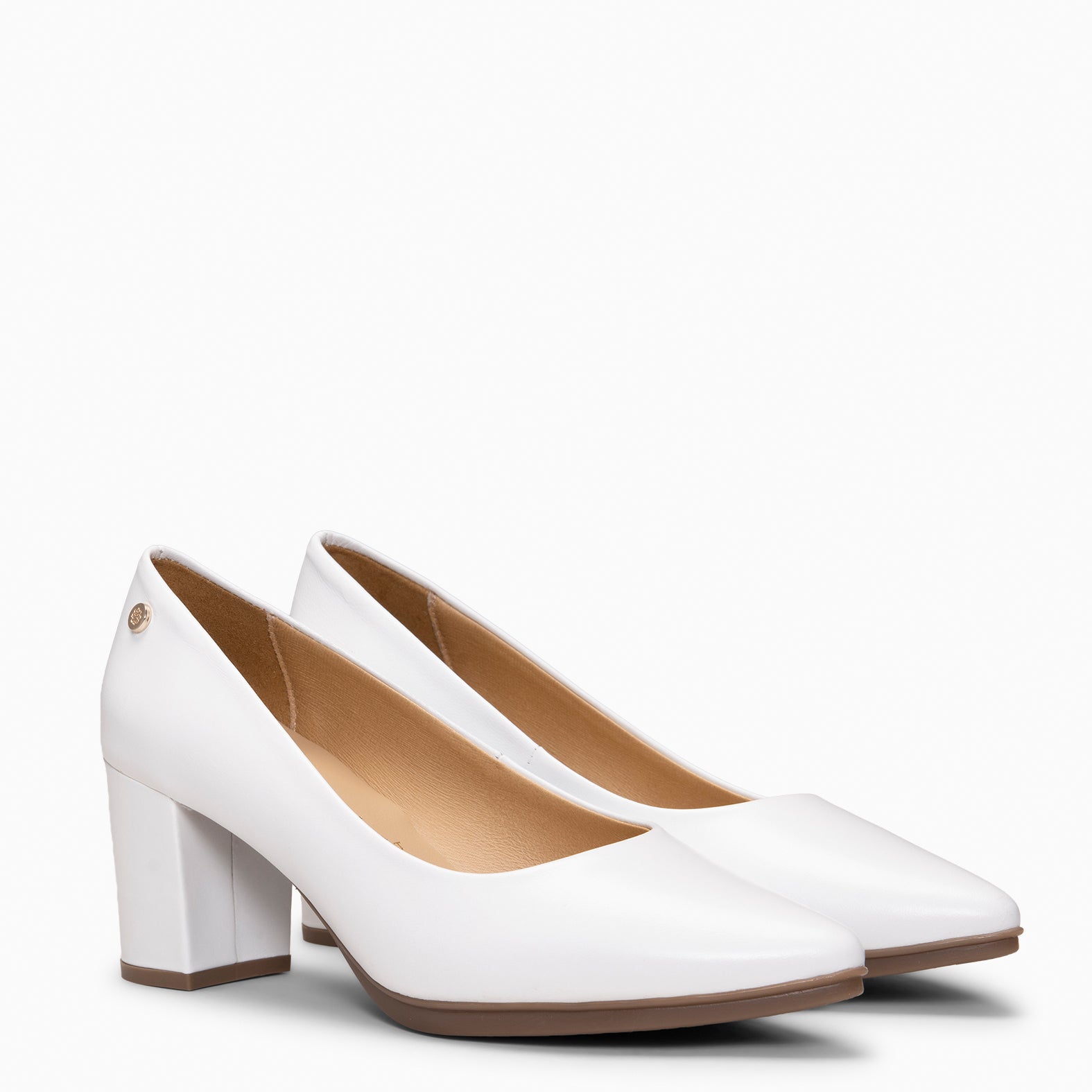 URBAN S SALÓN - Zapatos de tacón medio de napa BLANCO - miMaO ®