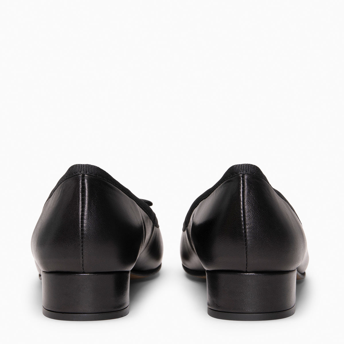 ALEXA - BLACK leather low heel ballerinas
