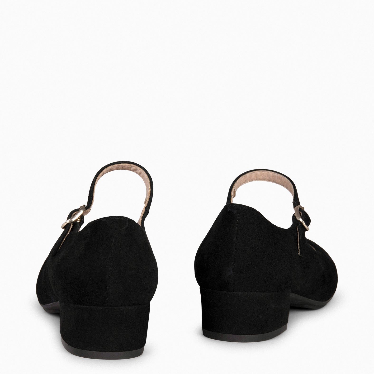 NORA – BLACK Mary-Janes with low heel 