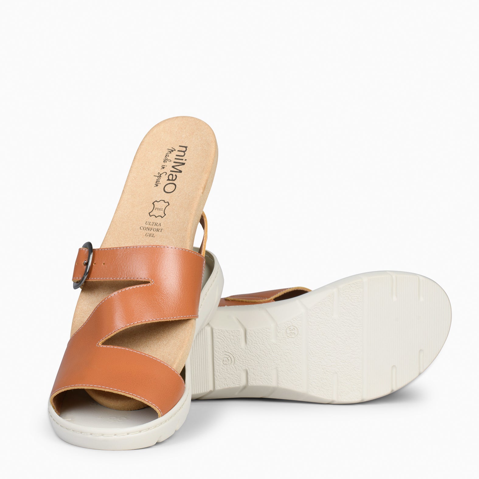 NATURA – CAMEL sandals with removable insole