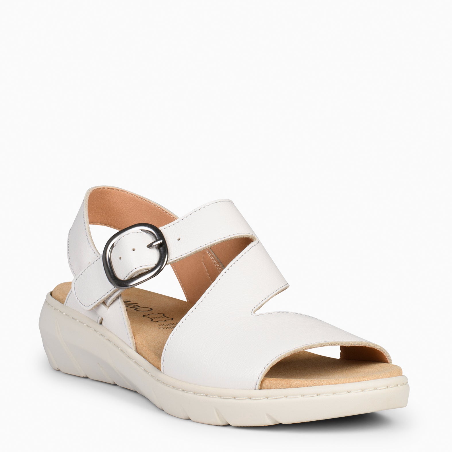 NATURA – WHITE sandals with removable insole