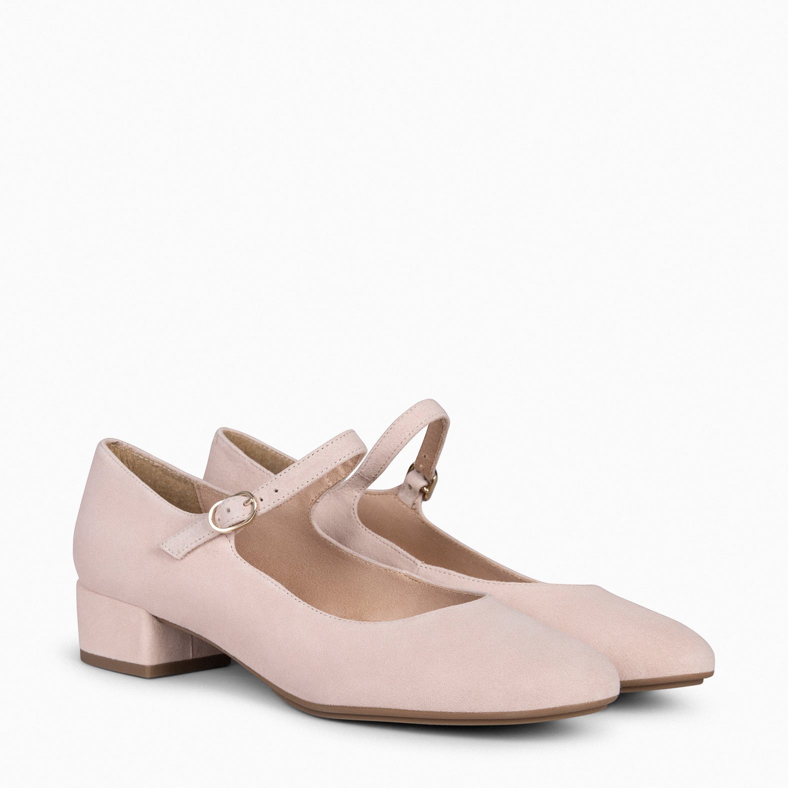 NORA – Merceditas com salto baixo NUDE