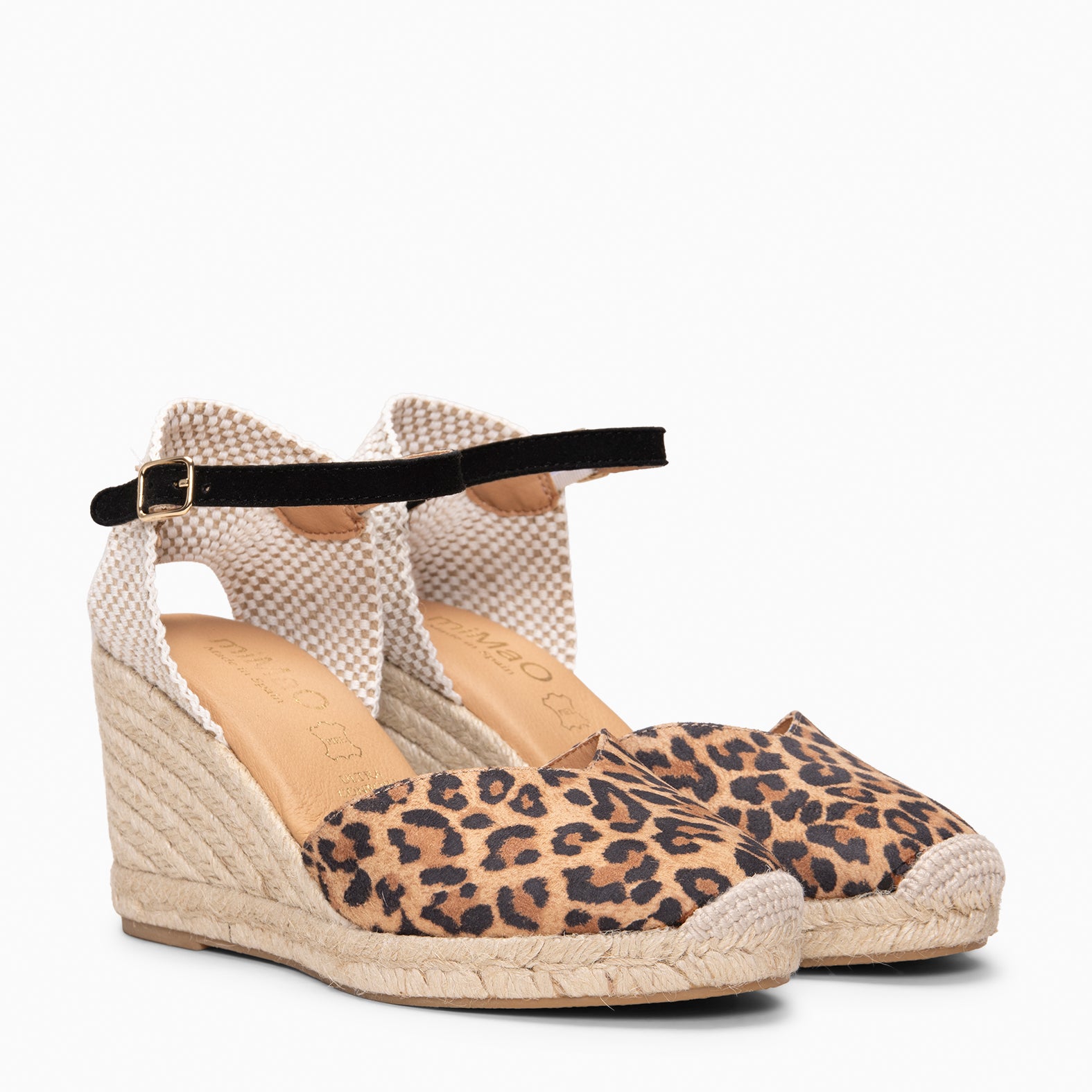 NERJA - Cuñas altas de esparto LEOPARDO - miMaO ®