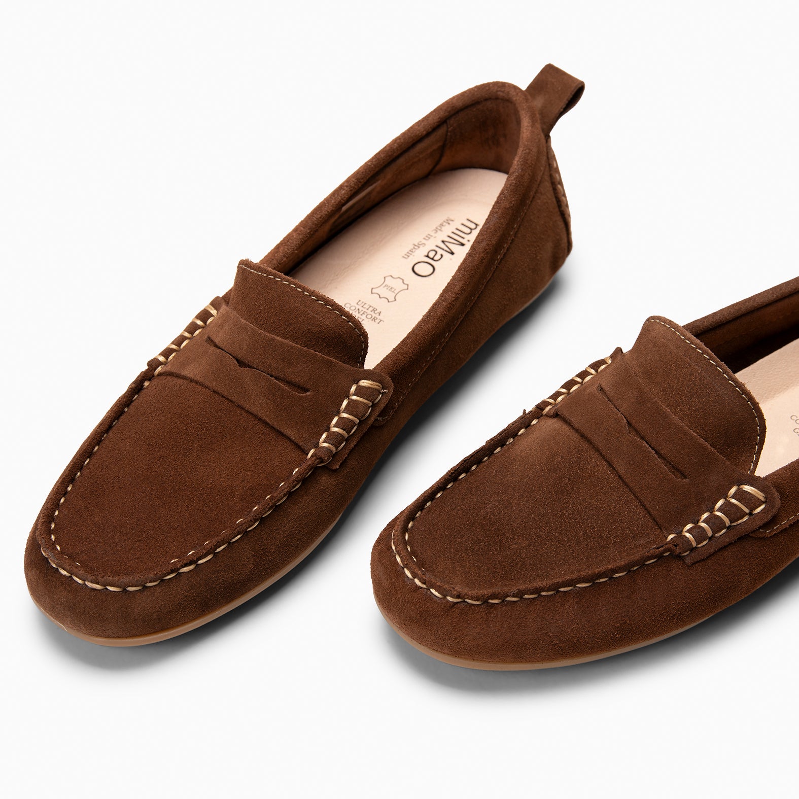 MONTEZ – Mocasín plano con plantilla extraíble MARRON - miMaO ®