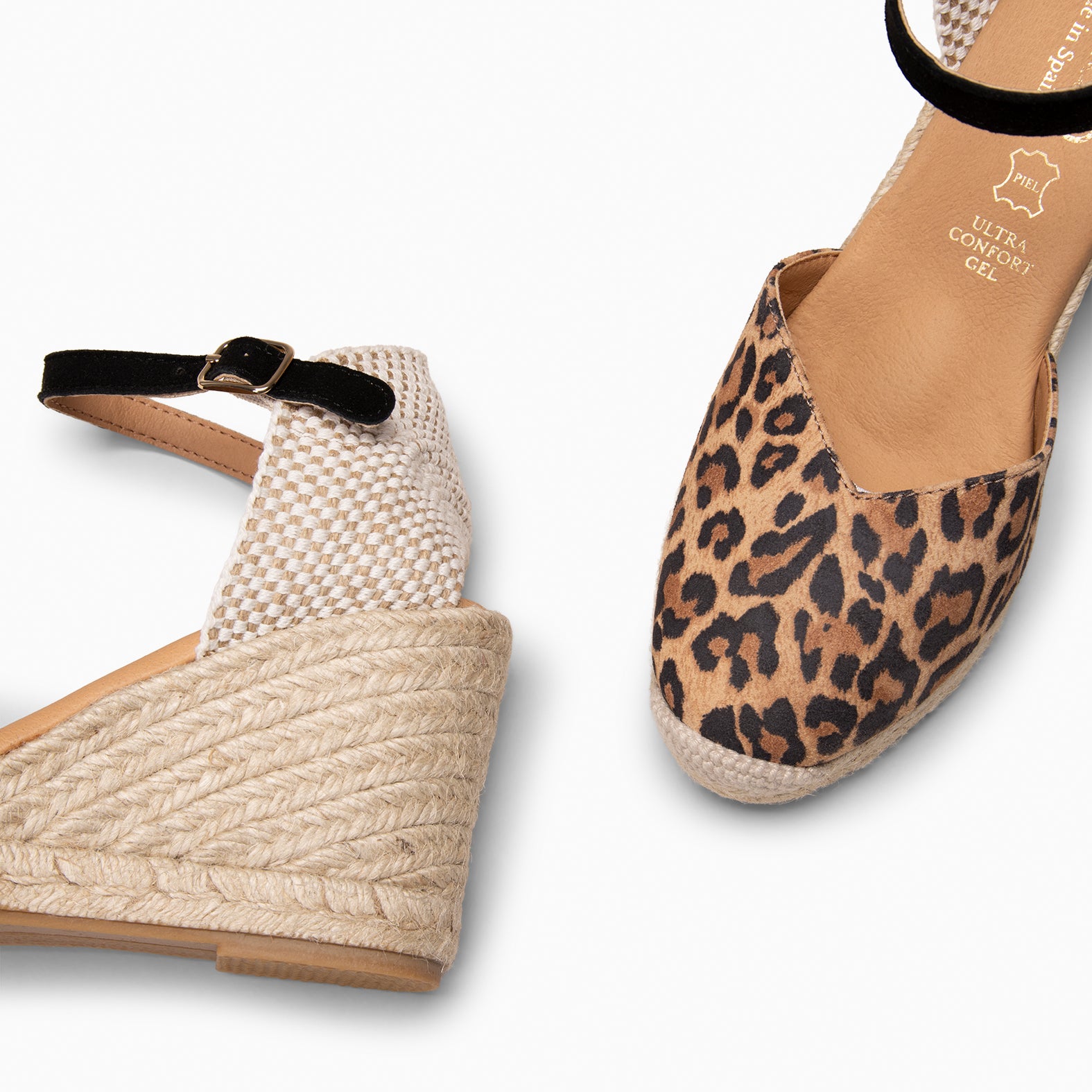 NERJA - Cuñas altas de esparto LEOPARDO - miMaO ®