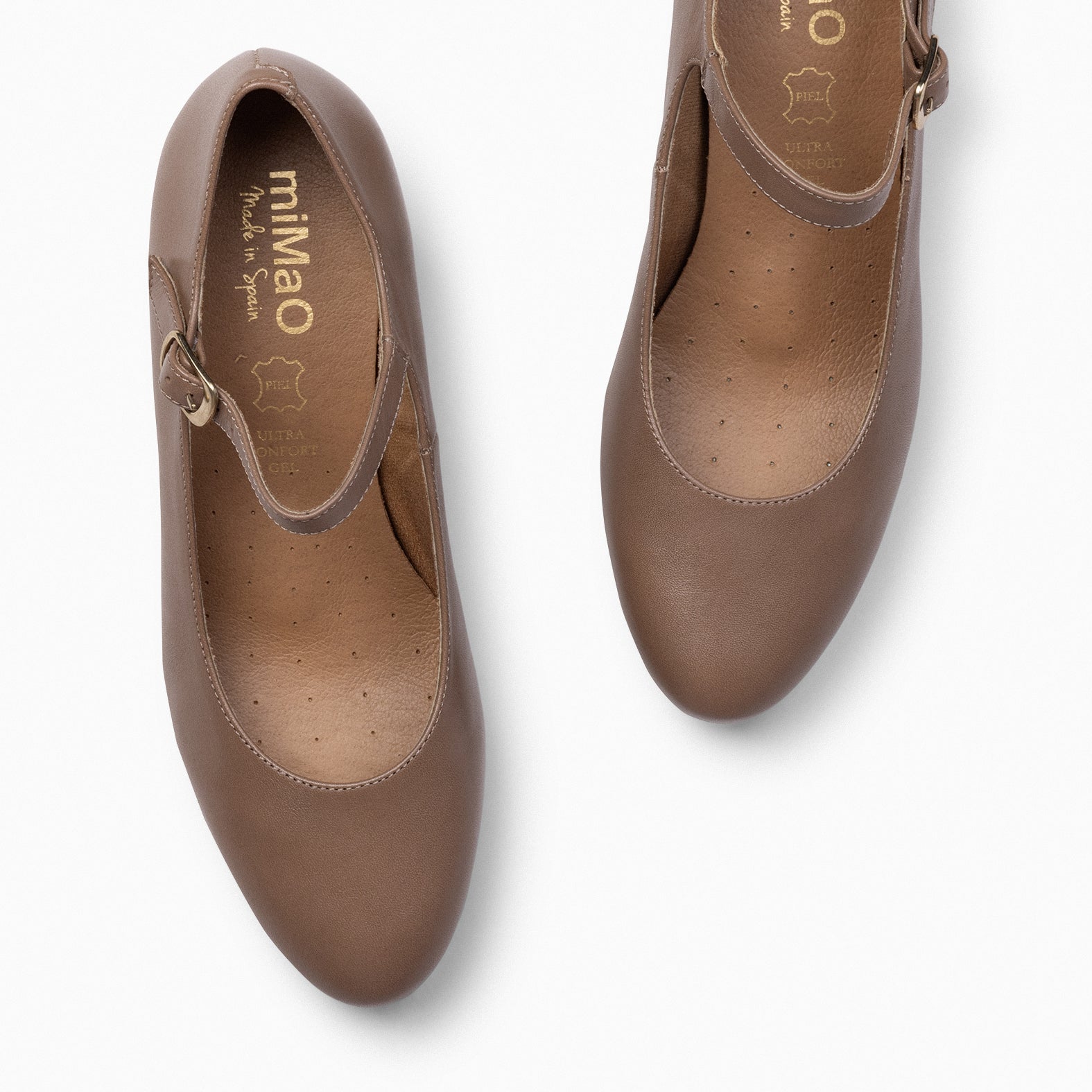 AZAFATA PULSERA – Zapatos de mujer con plataforma y tacón bajo TAUPE