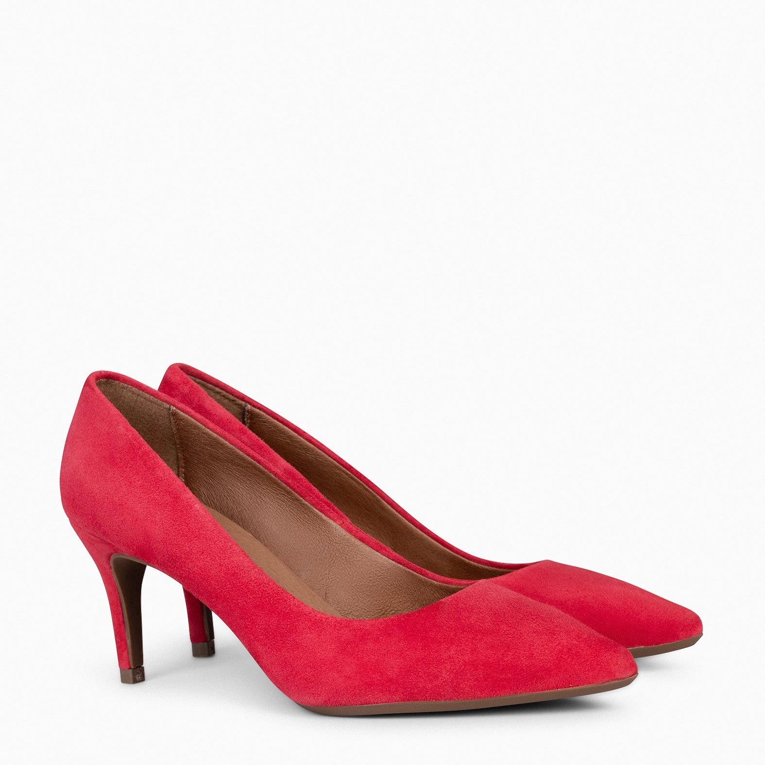 STILETTO - RED suede leather stilettos