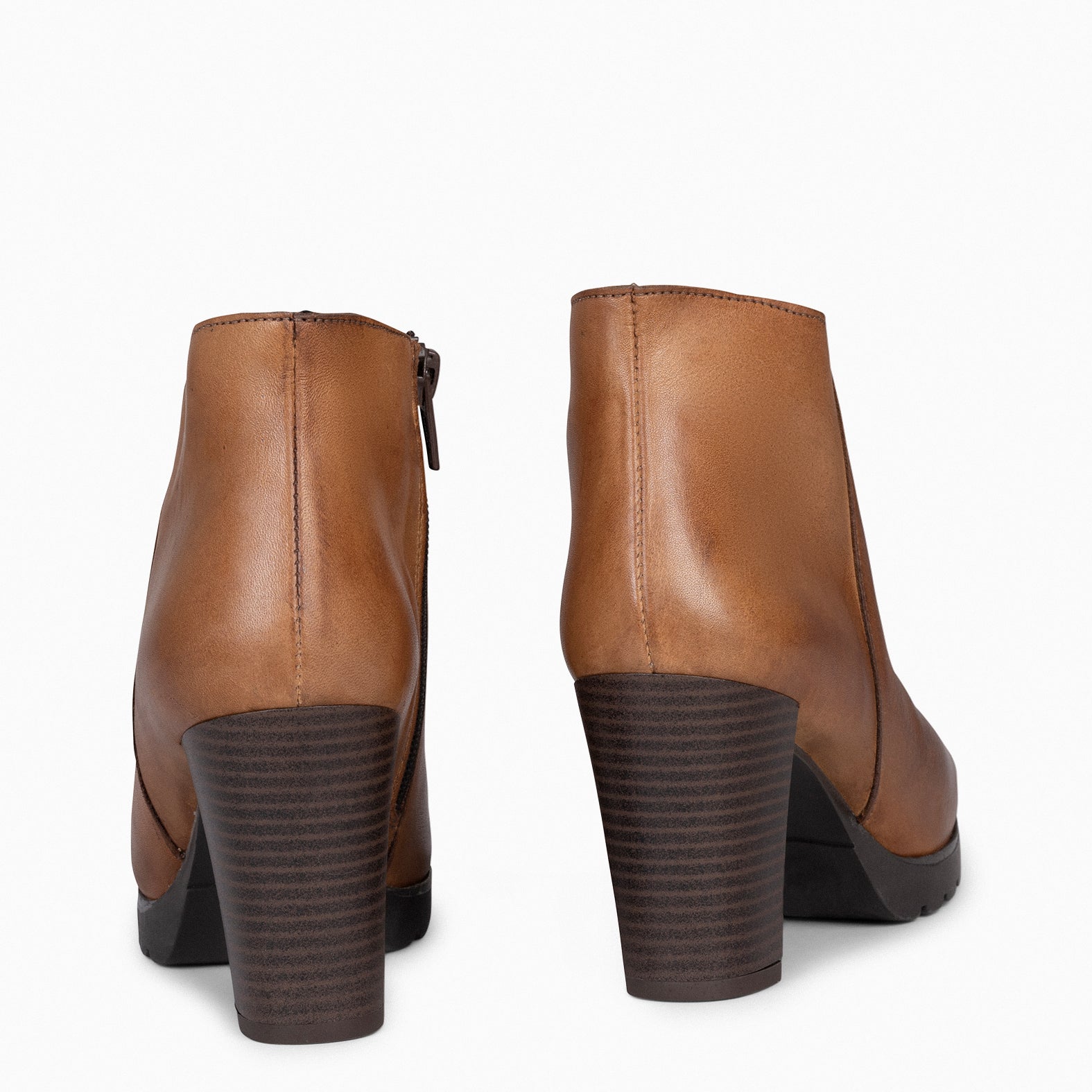 Bottines à talon camel hot sale