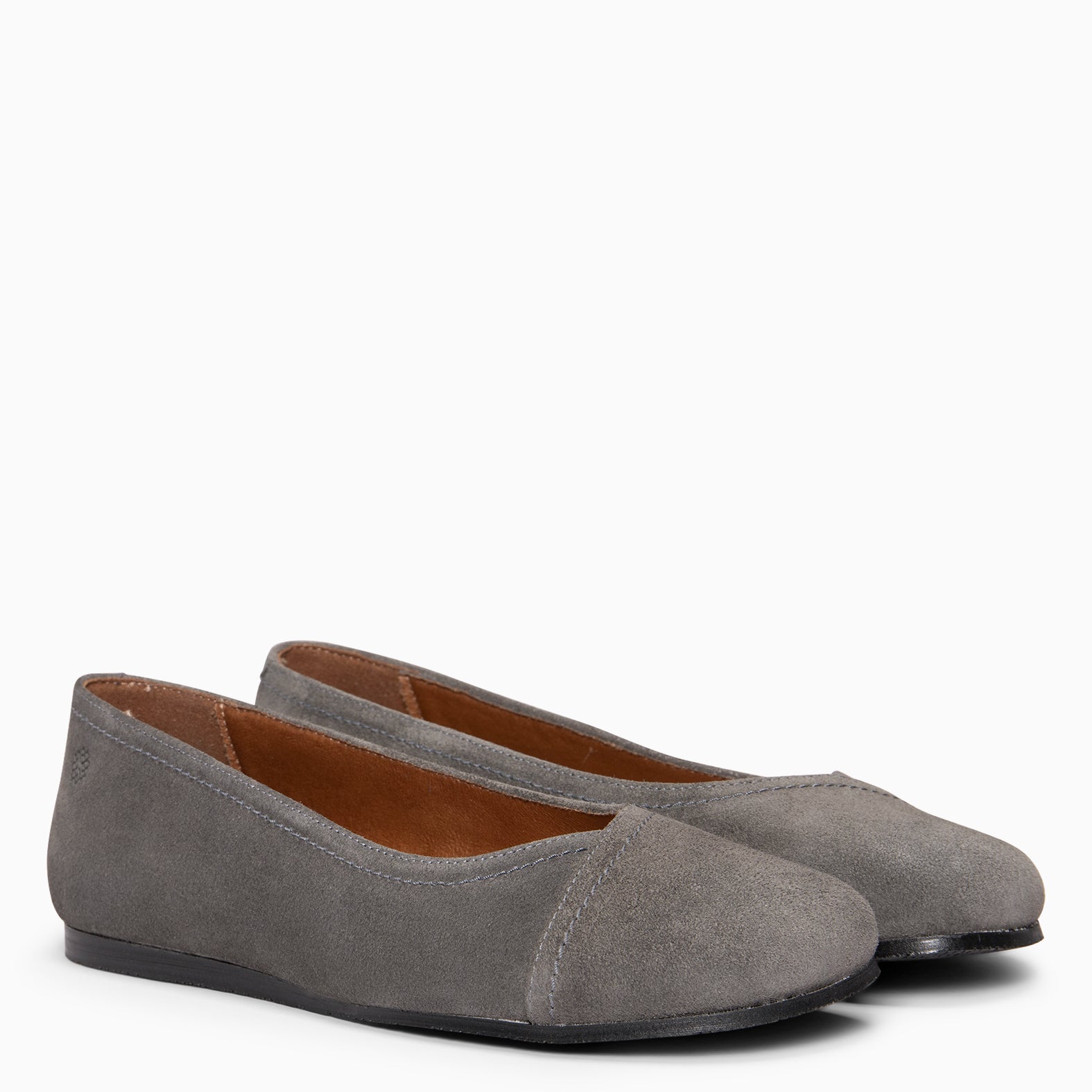 PLUMA - Bailarina baresoft de serraje GRIS