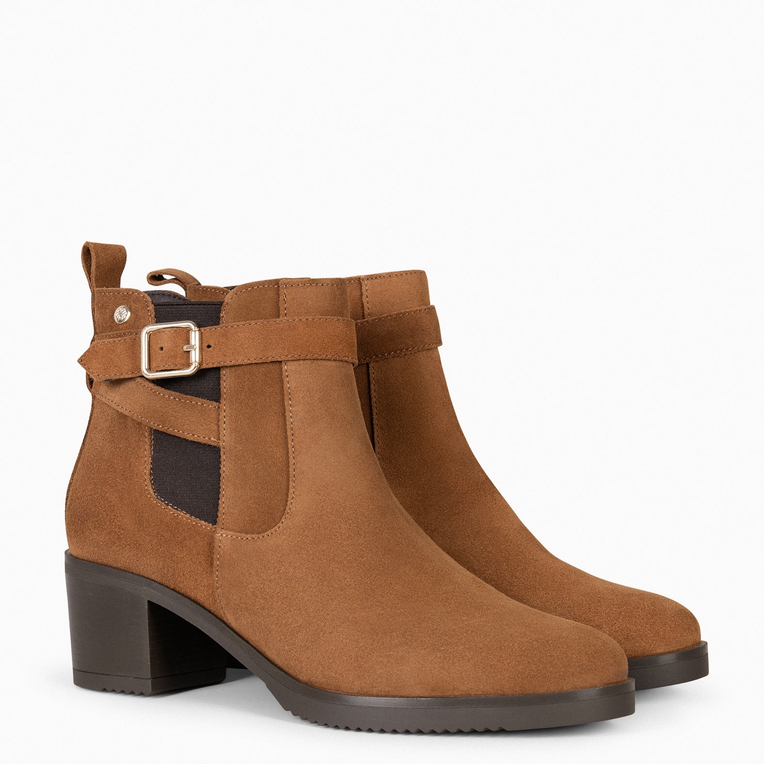 LEMY – Bottines élégantes en daim CAMEL