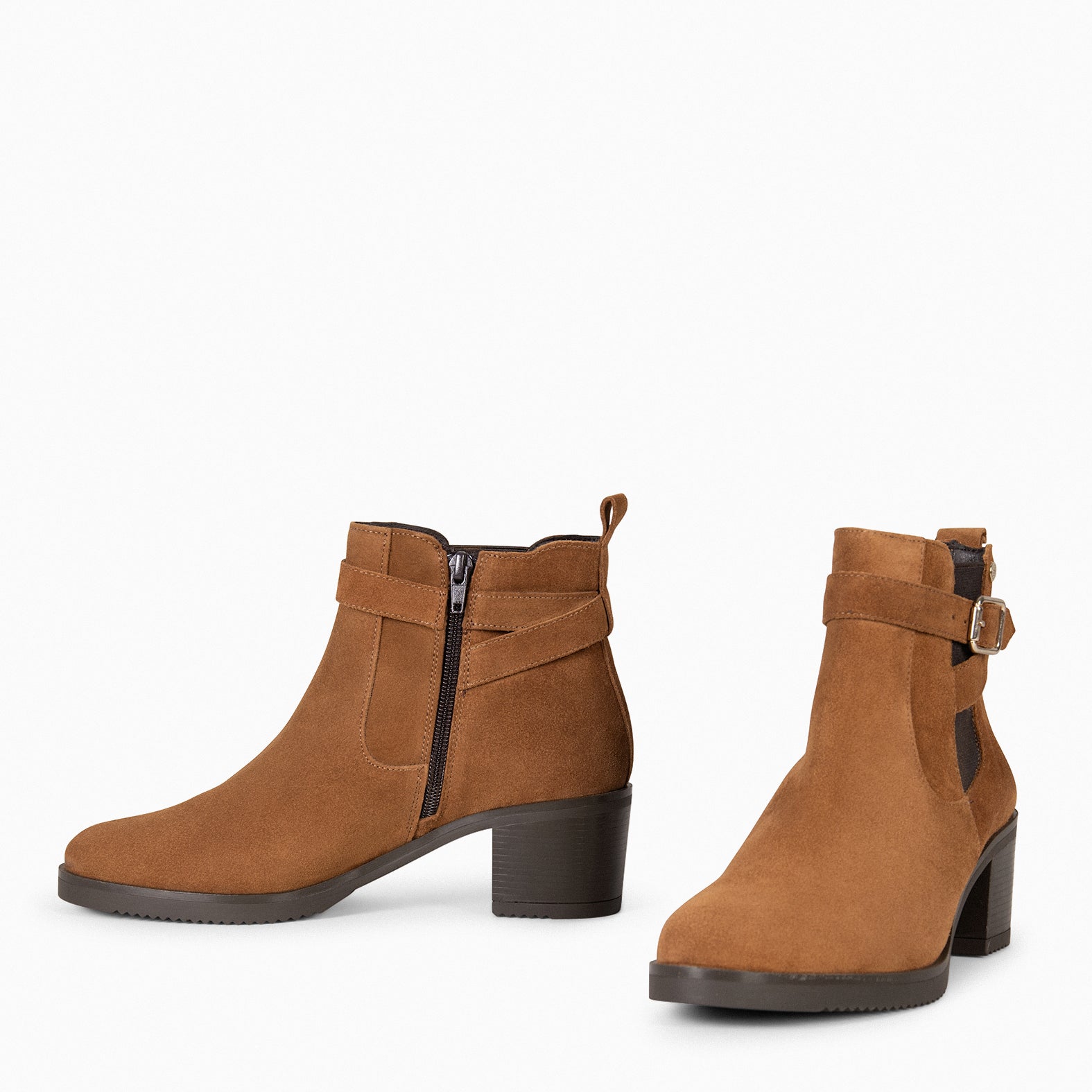 LEMY – Bottines élégantes en daim CAMEL