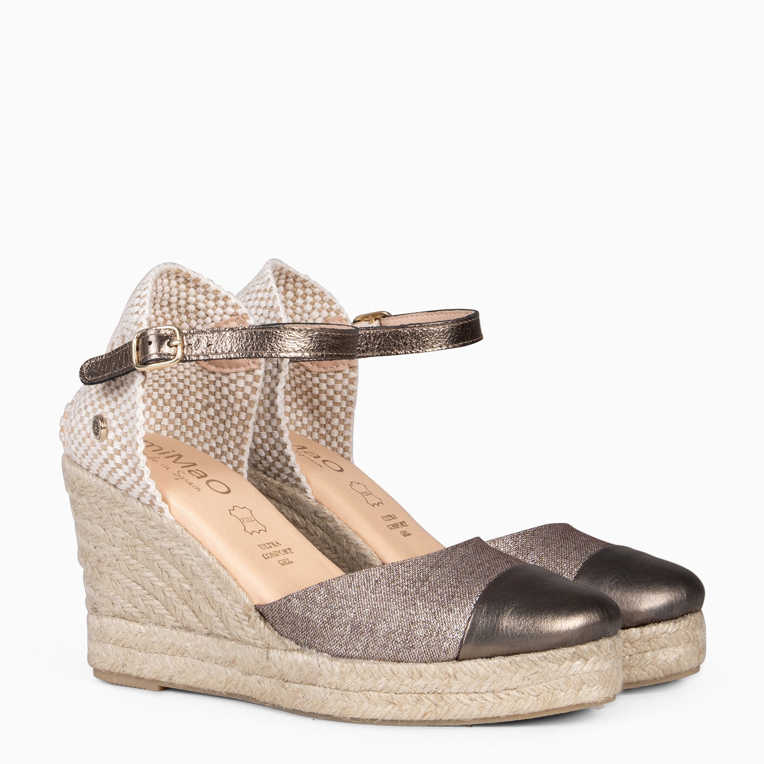 YAIZA – Espadrilles métallisées BRONZE