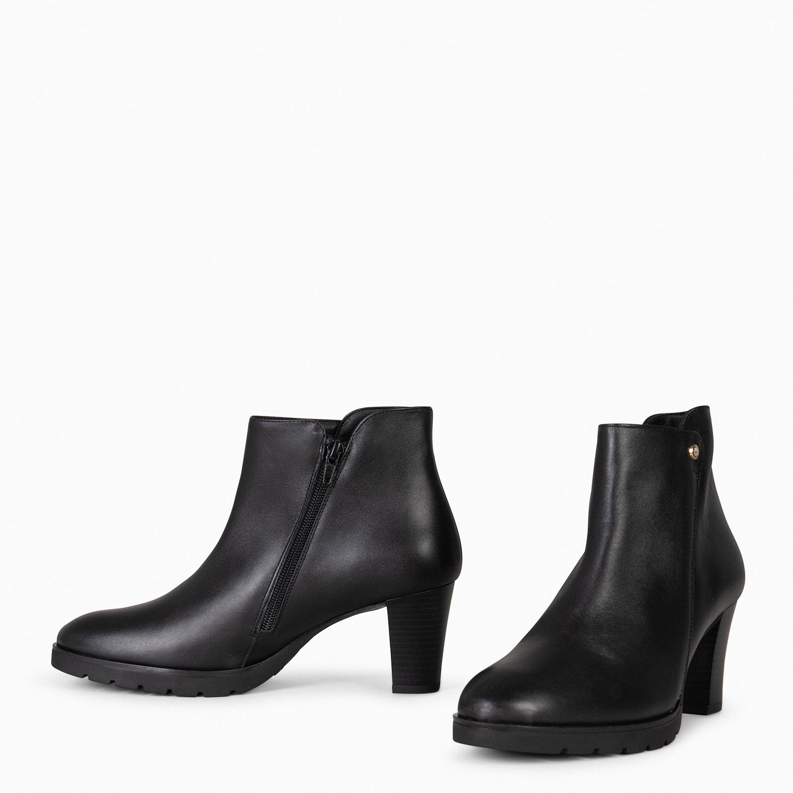 PRAGA – BLACK Booties with heel