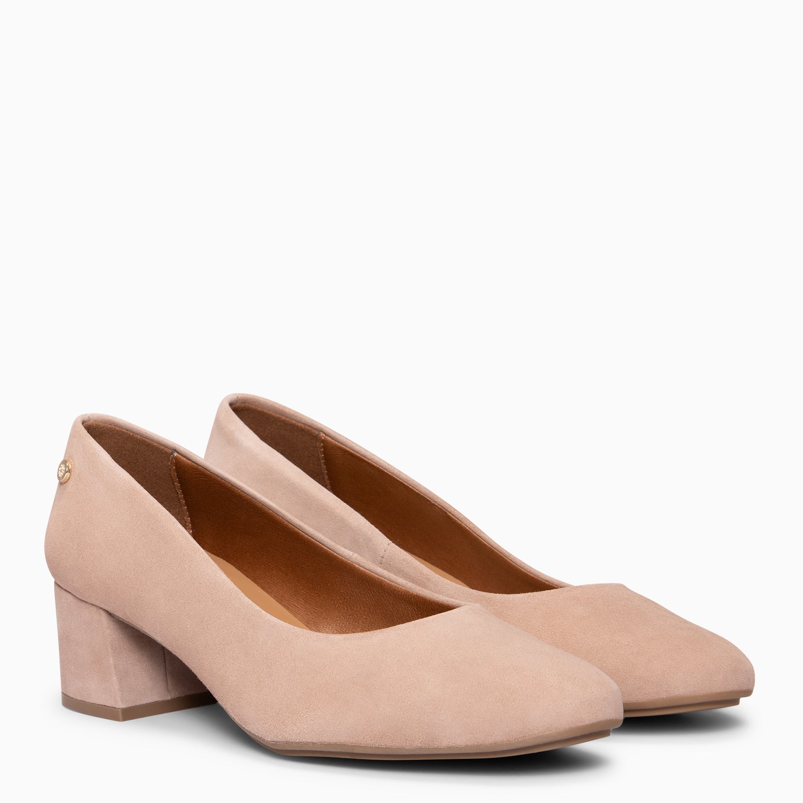 URBAN ROUND - LIGHT PINK suede leather