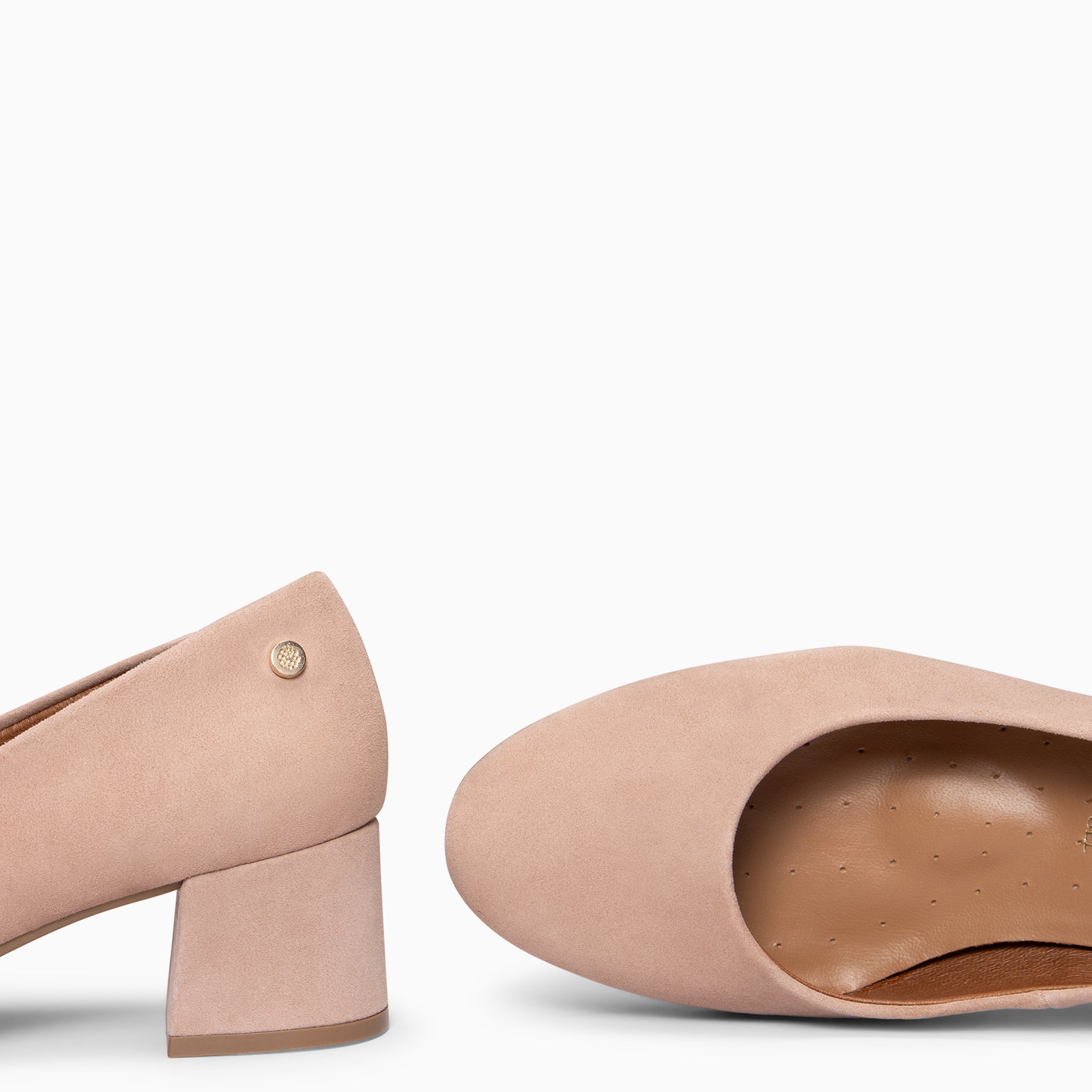 URBAN ROUND - LIGHT PINK suede leather