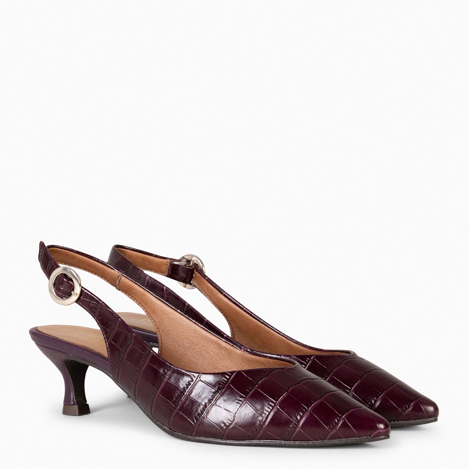 GRETA – BURGUNDY Slingback high heel