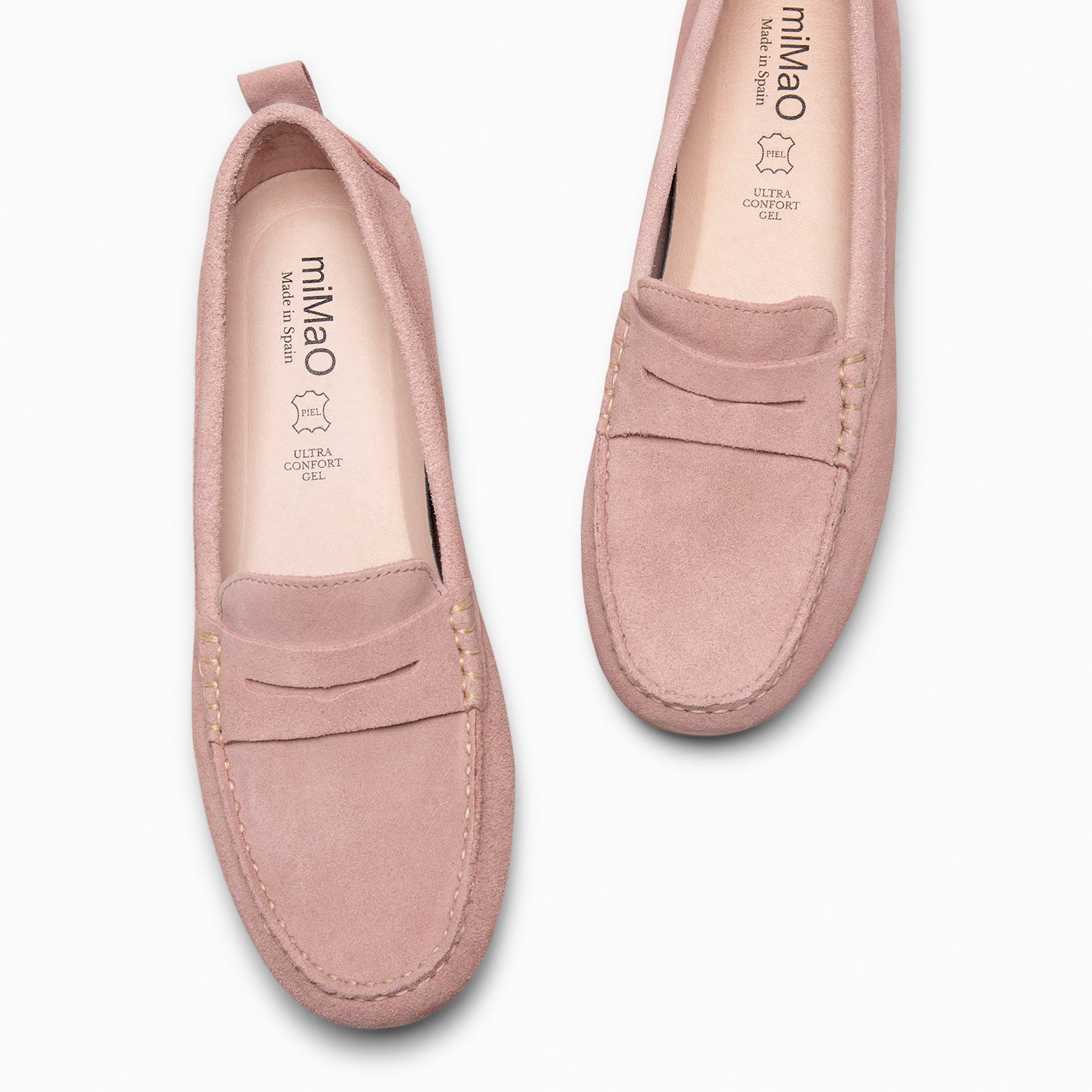 MONTEZ - NUDE FLAT MOCCASINS WITH REMOVABLE INSOLE 
