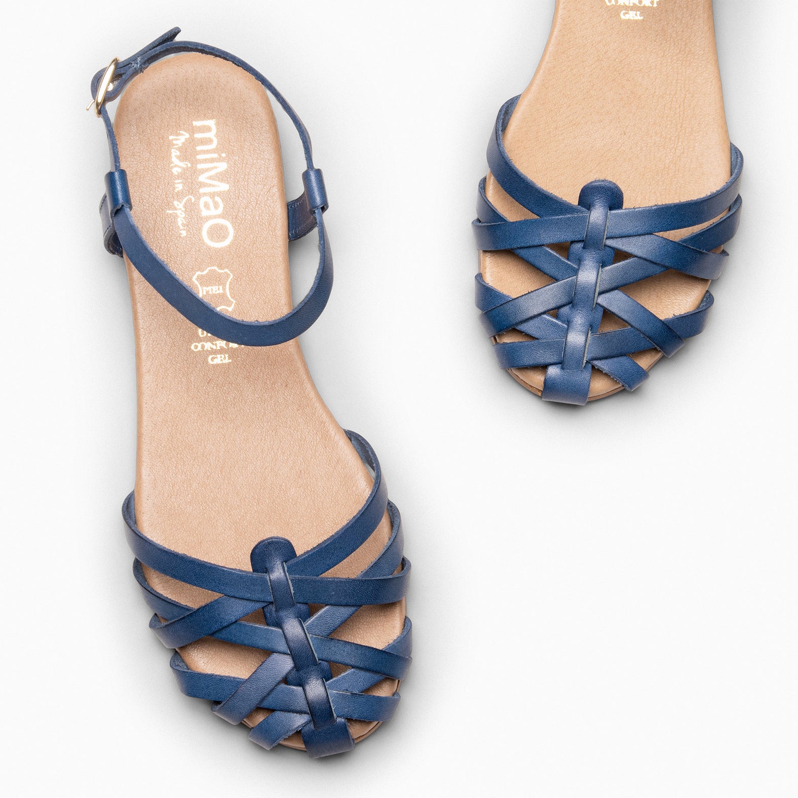 BEACH - BLUE Braided Flat Sandals 