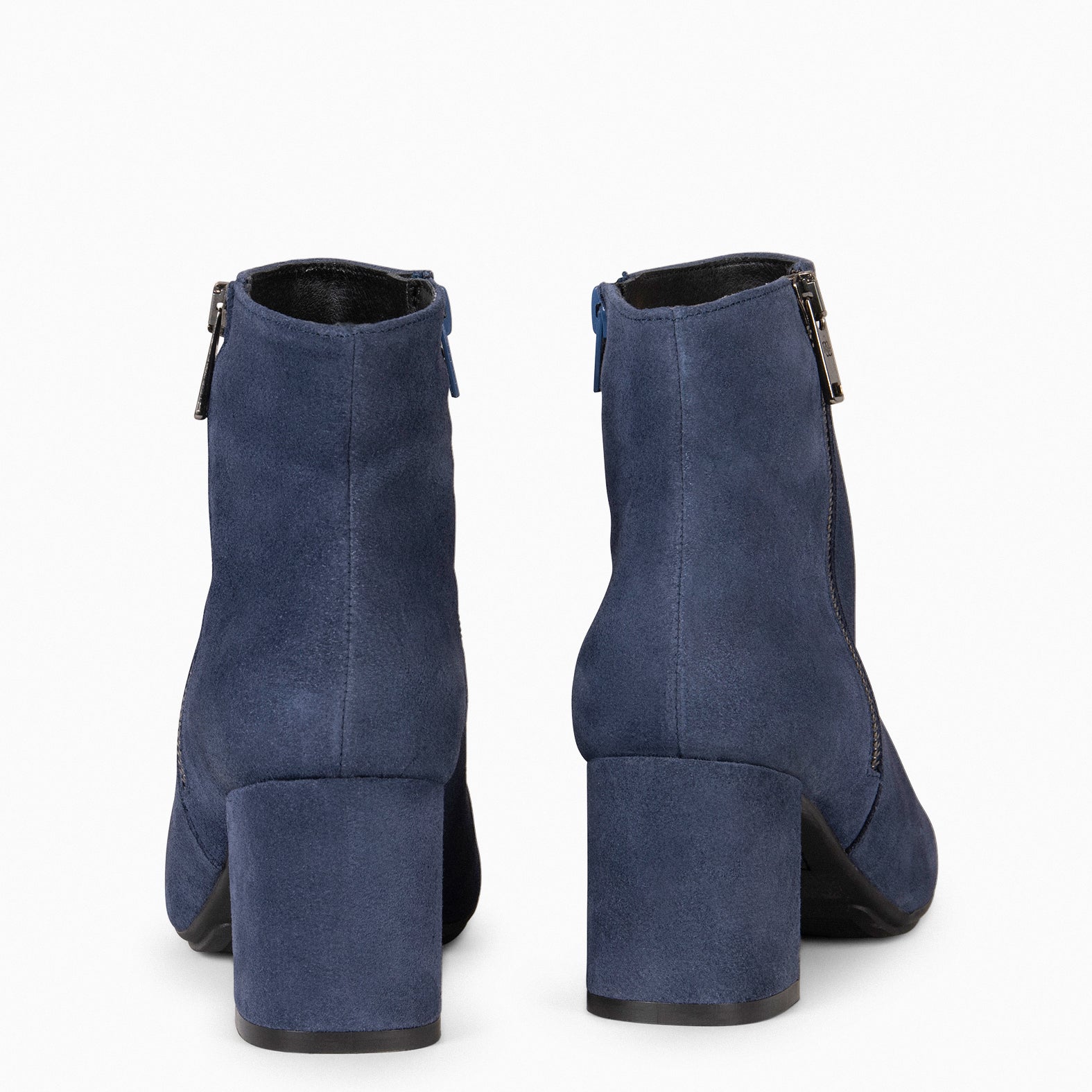 UTRECH – NAVY Booties with wide heel