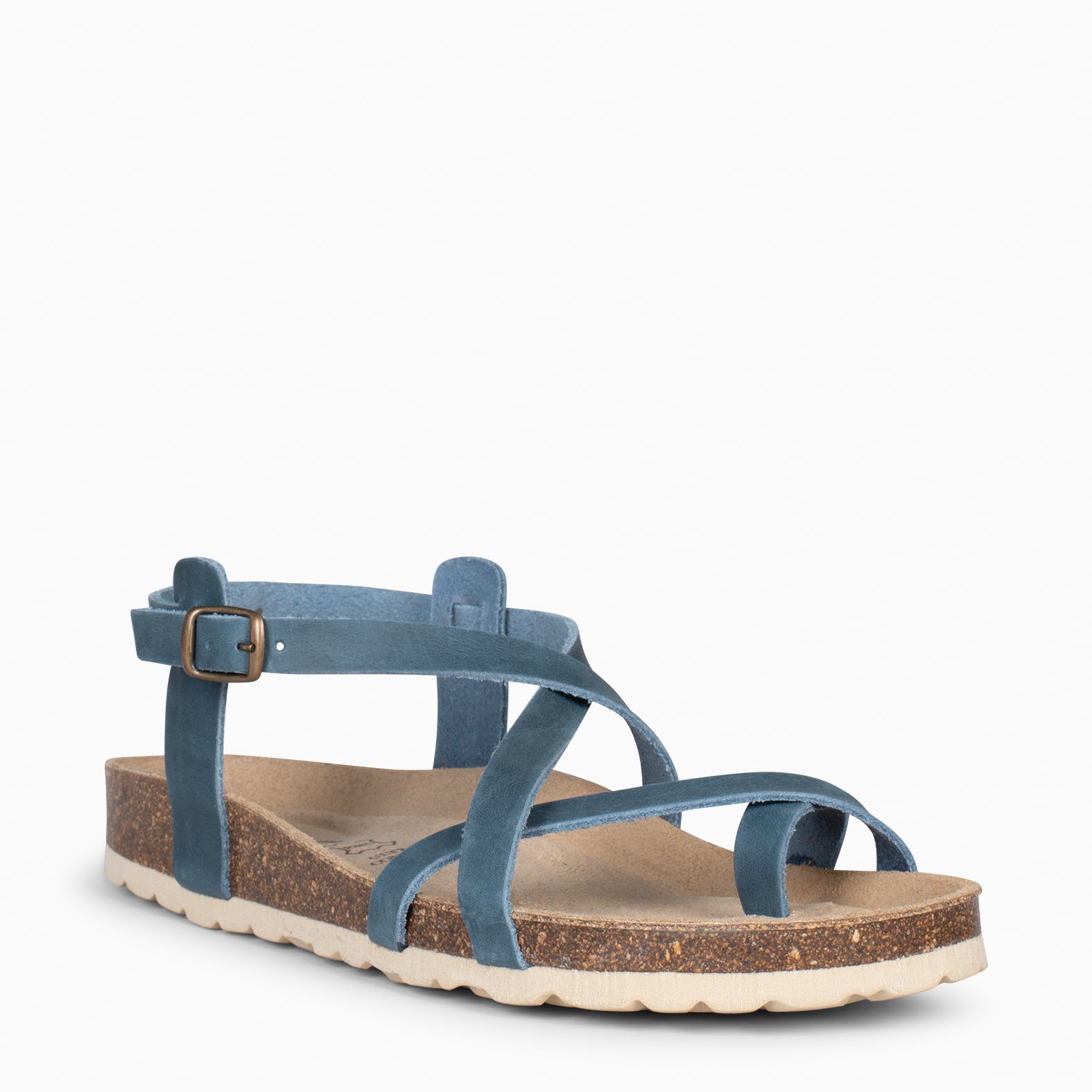 BOHEMIAN – BLUE BIO sandals with toe bracelet