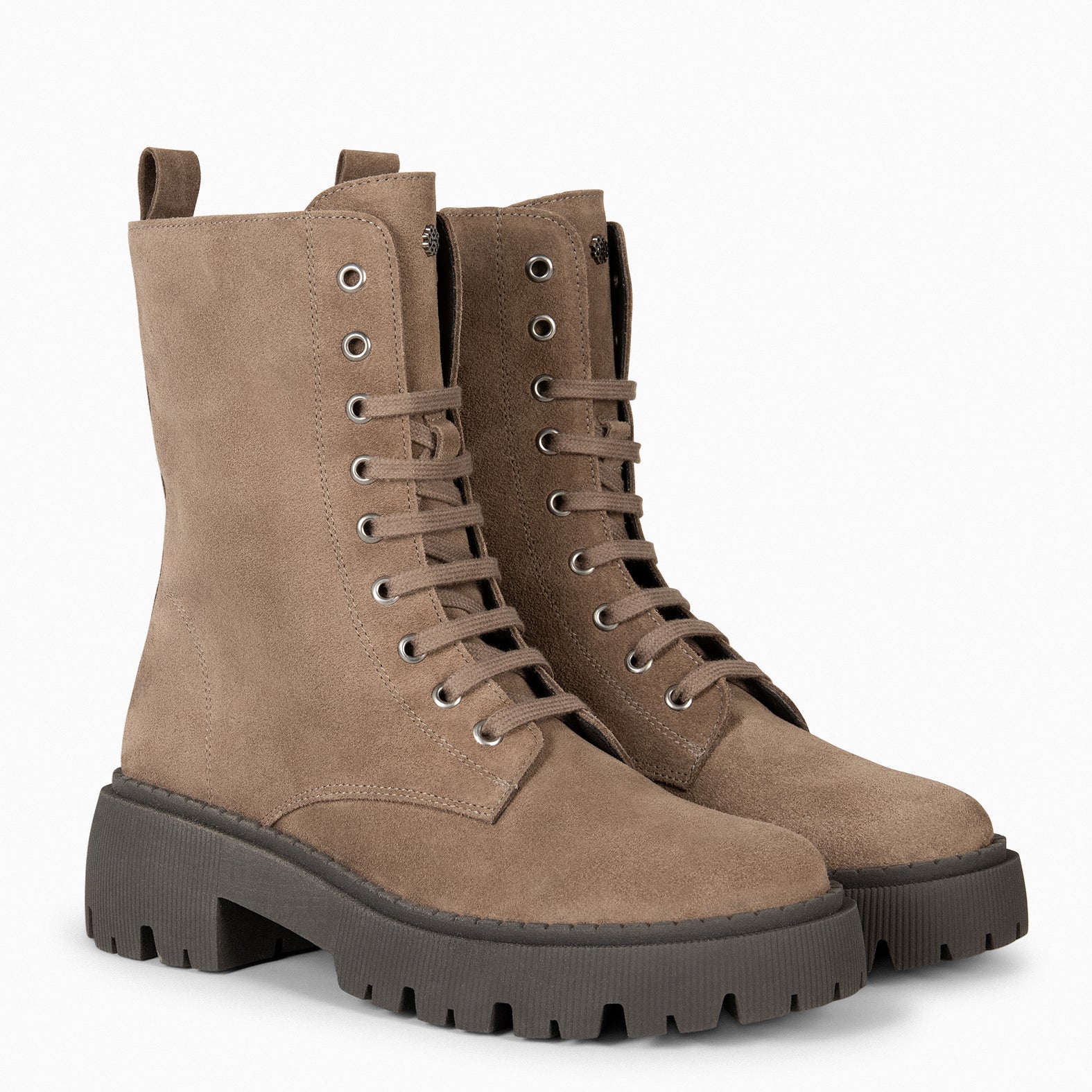 HALEN - Botas militares plataforma track TAUPE