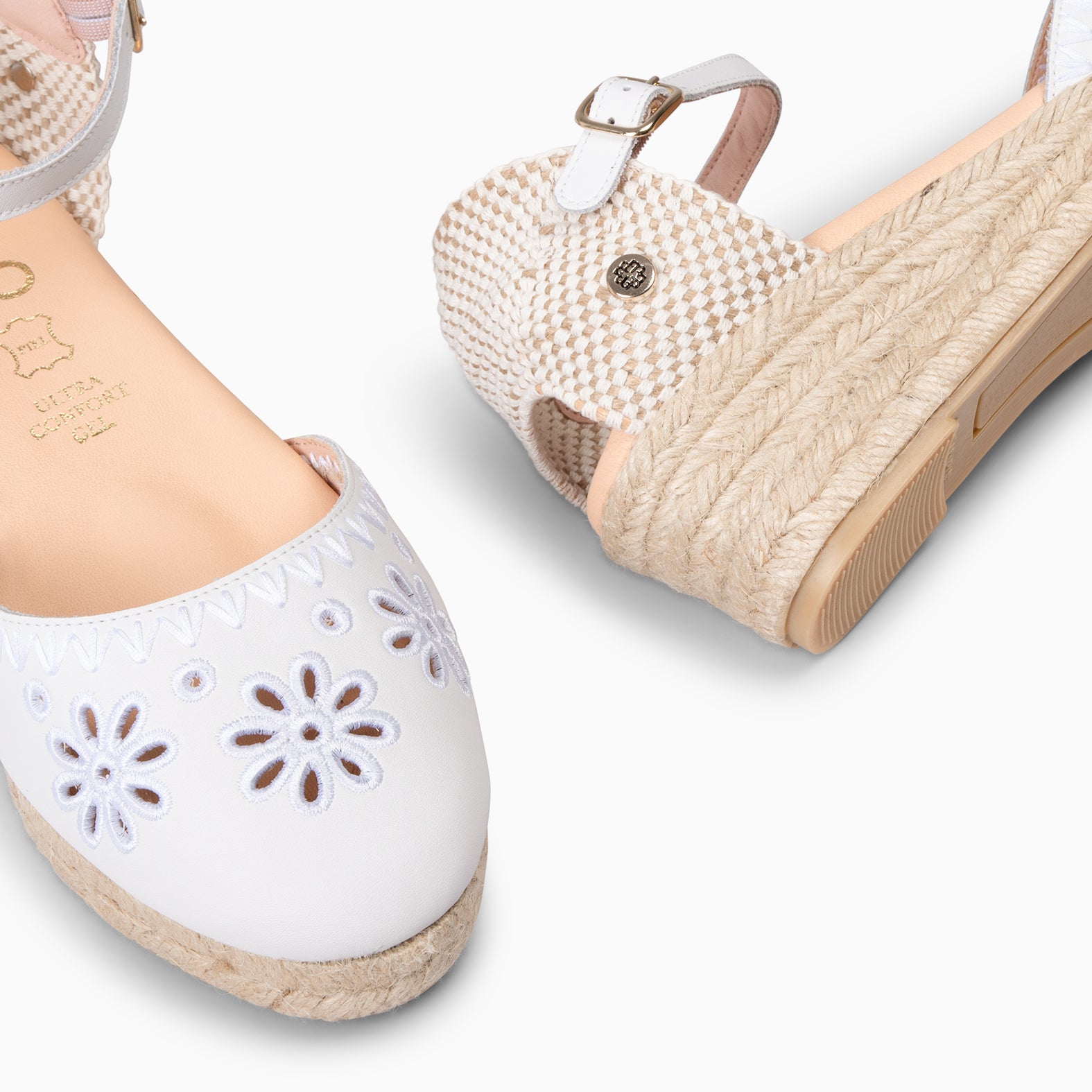 CASARES XS - Cuña bajo de esparto BLANCO - miMaO ®
