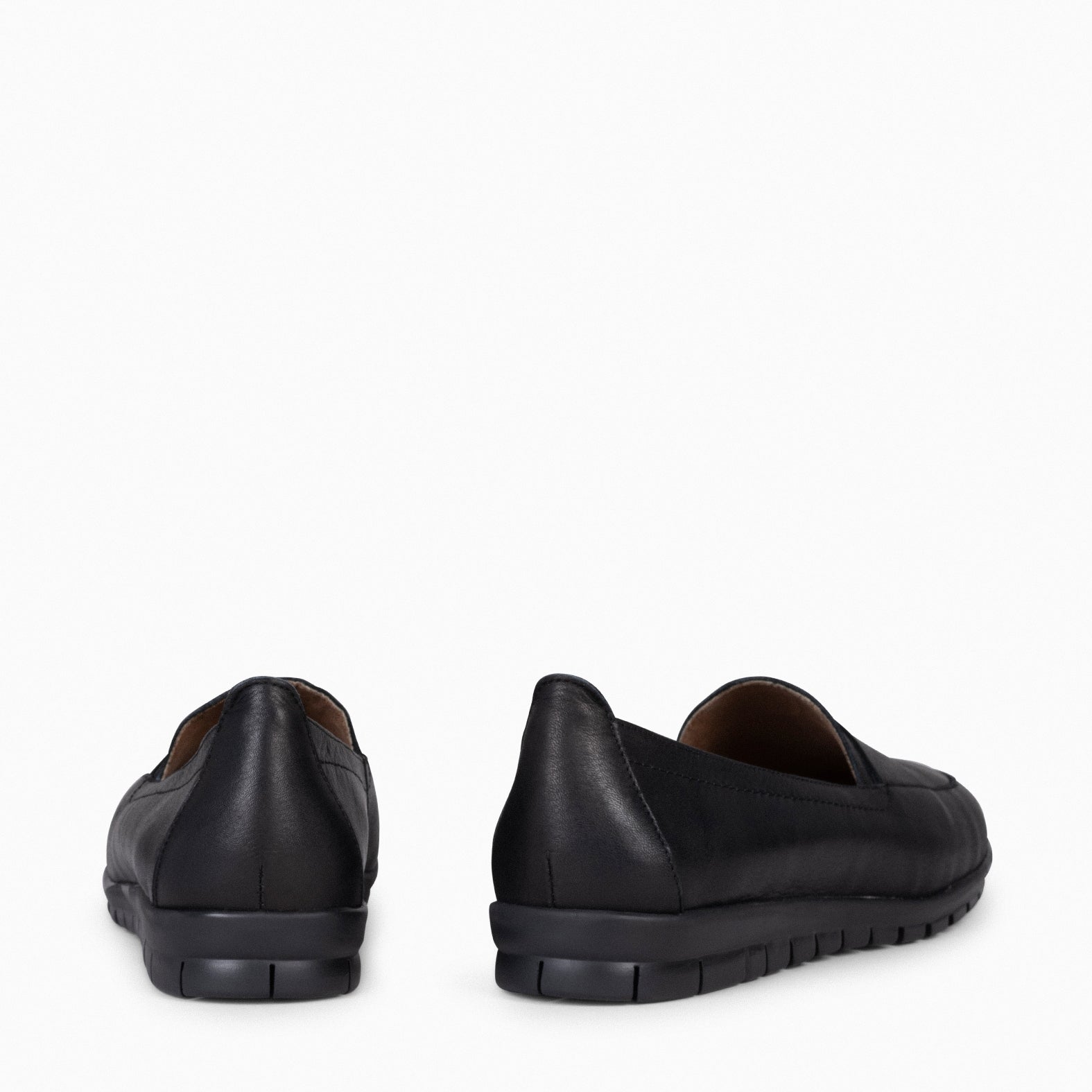 360 - Mocassins à petit talon compensé NOIR