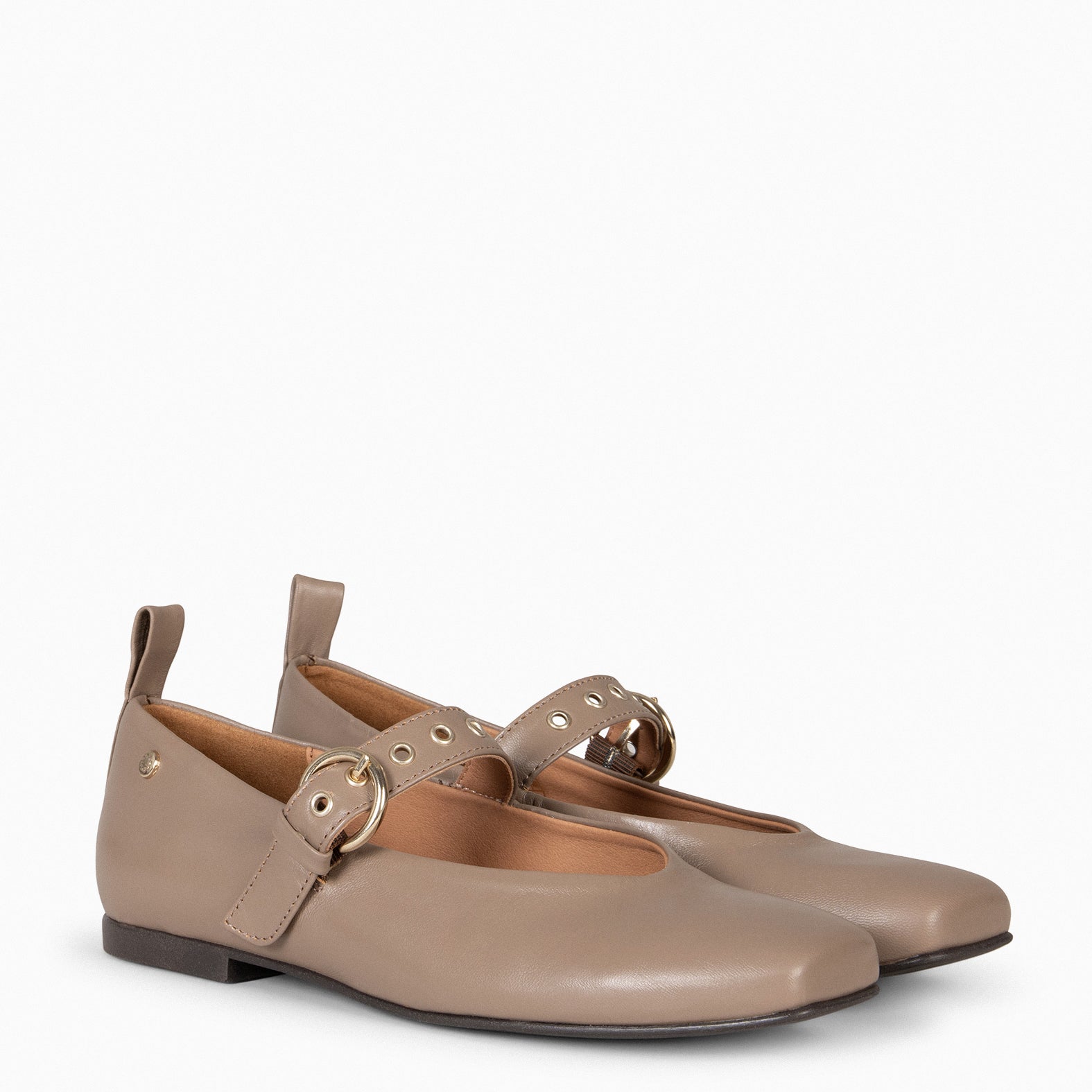 ARUNA – TAUPE Mary-Jane with square toe