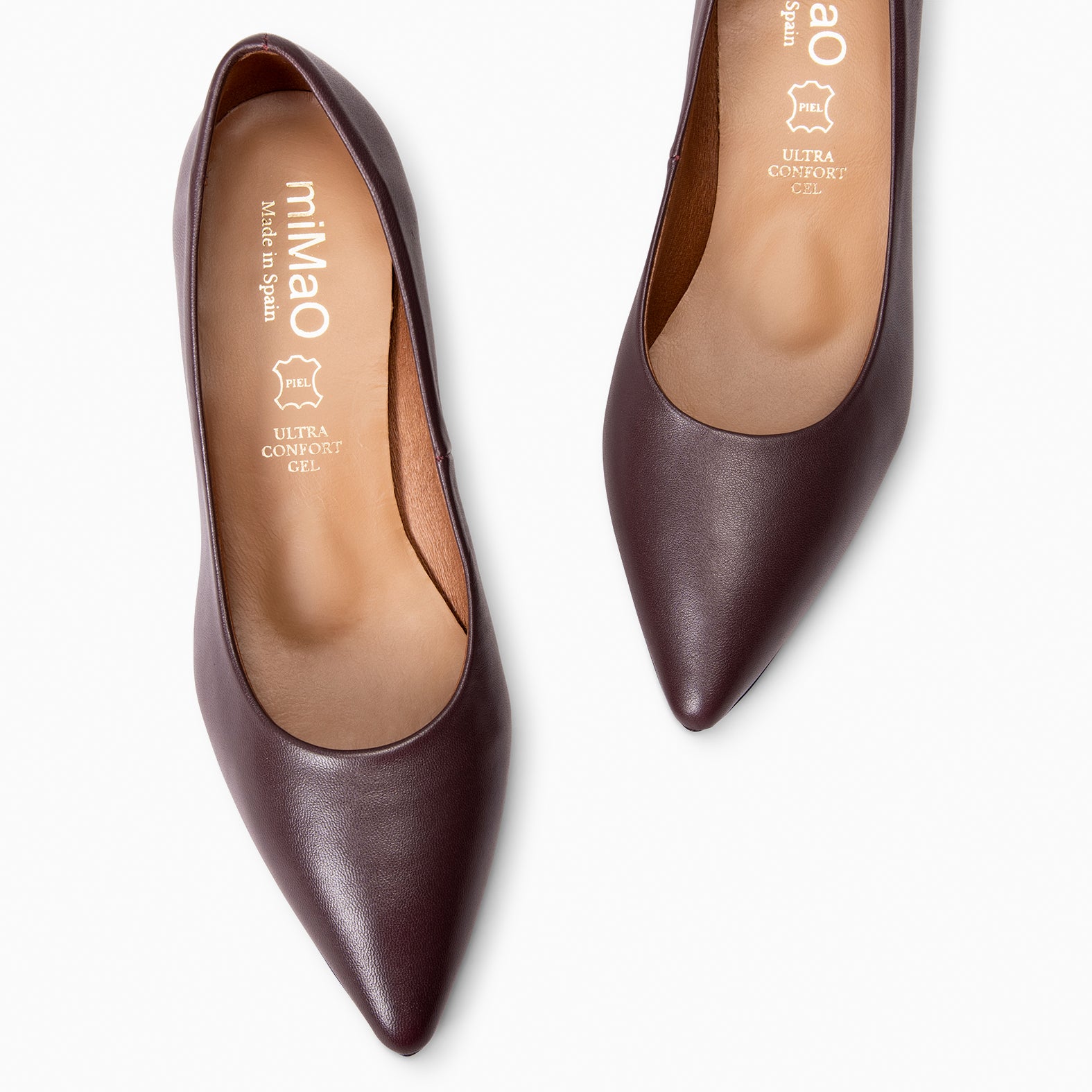 URBAN KITTEN - BURGUNDY nappa leather kitten heels