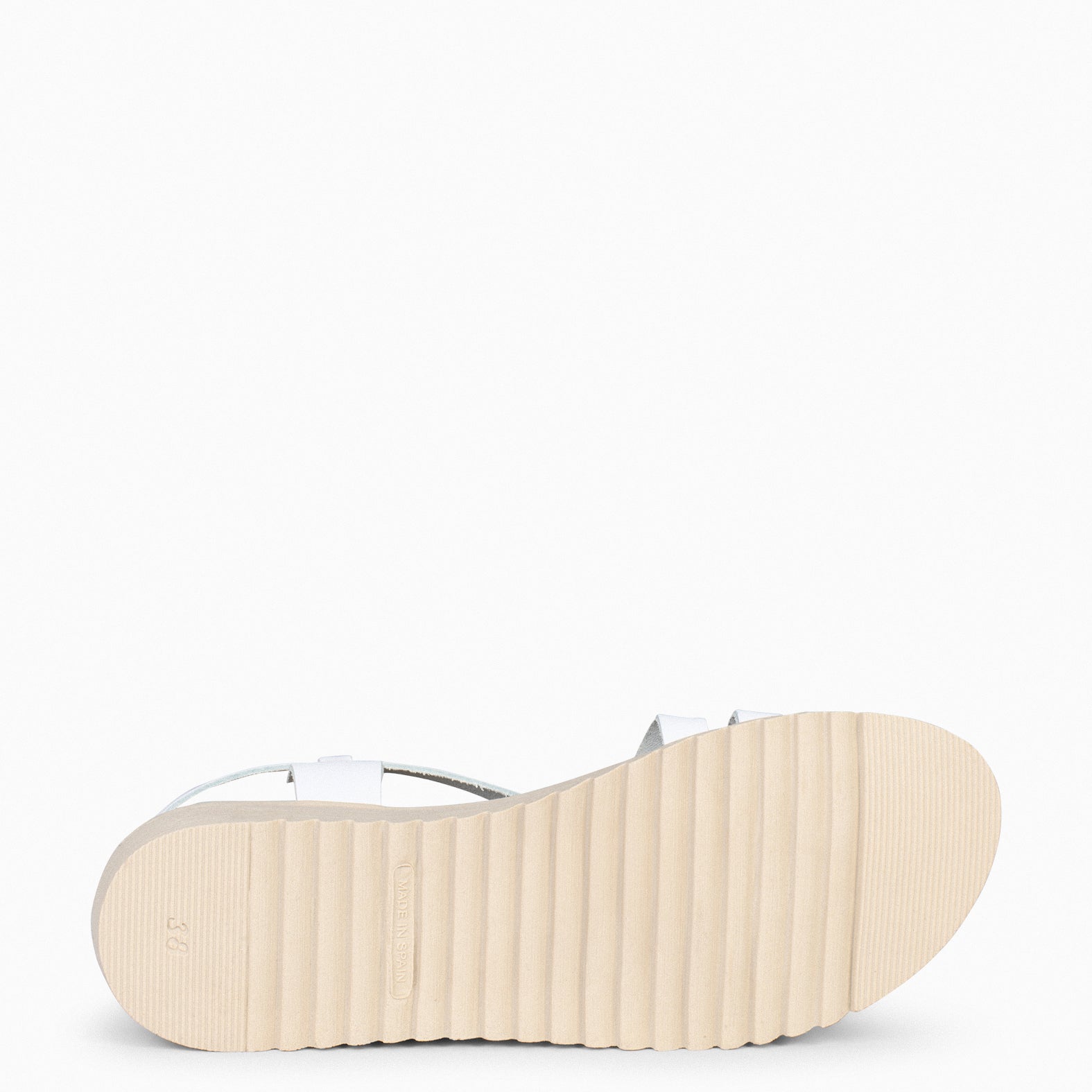 SPIRIT – WHITE Flat sandal with crossed strap