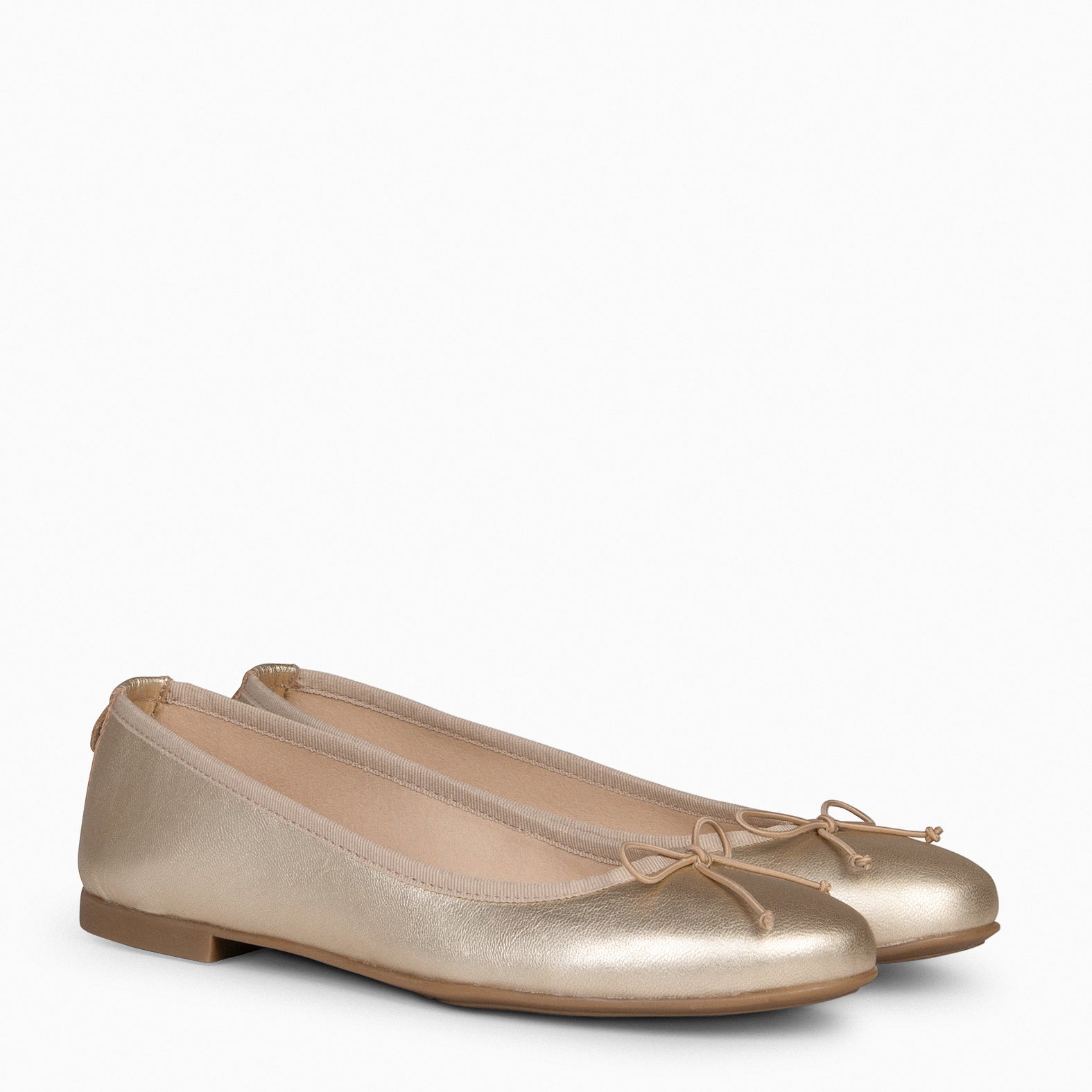 HELENE – GOLDEN Ballerinas with lace 