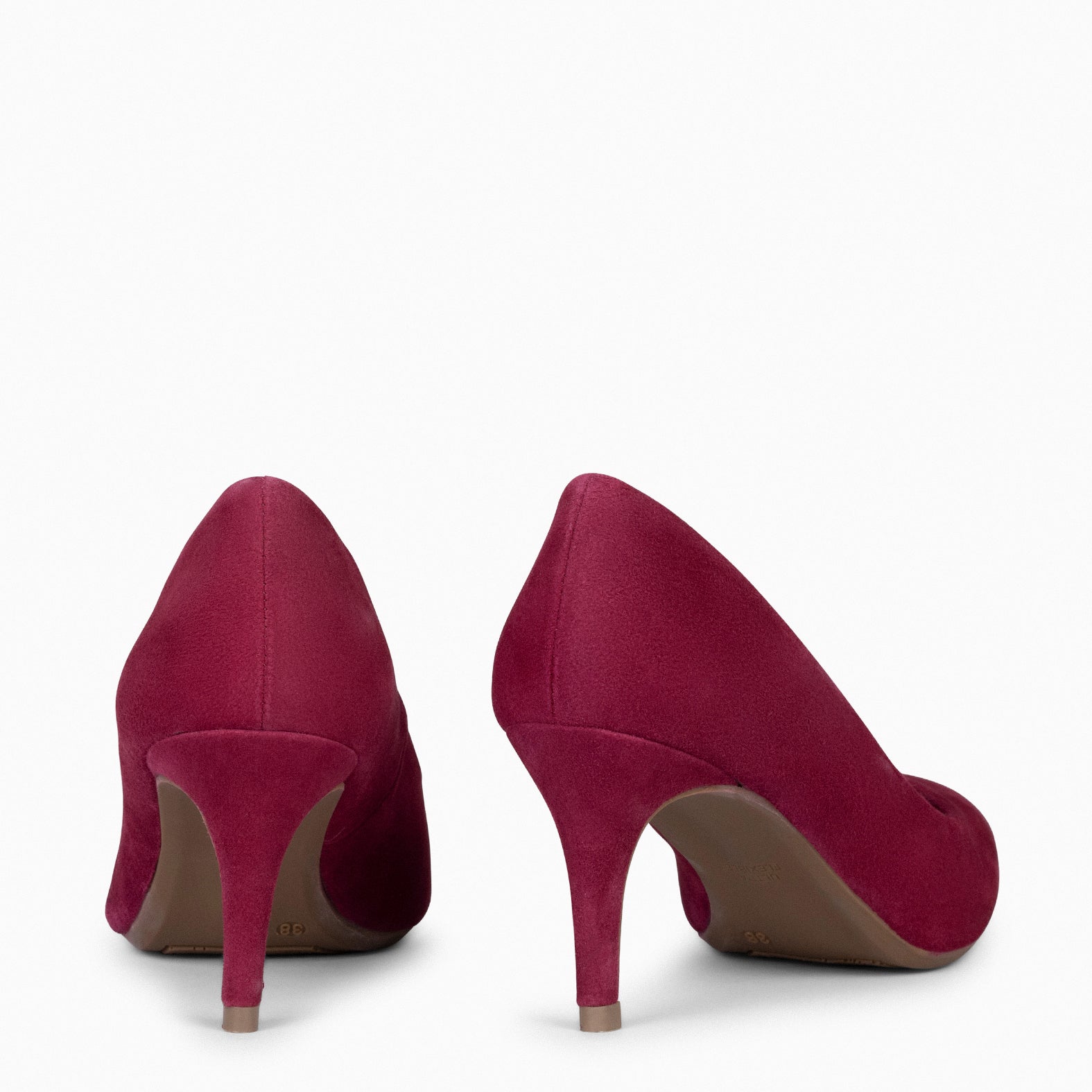 STILETTO - BURGUNDY suede leather stilettos