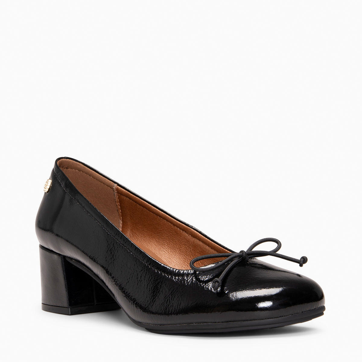 SILVANA - Bailarina Baresoft con tacón NEGRO