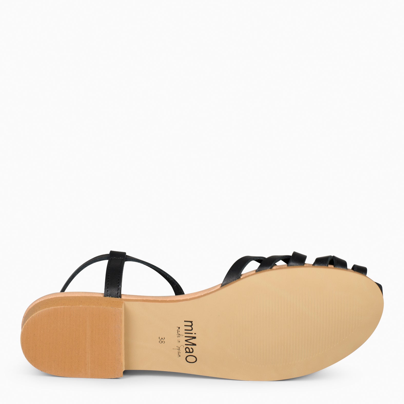 BEACH - BLACK Braided Flat Sandals 